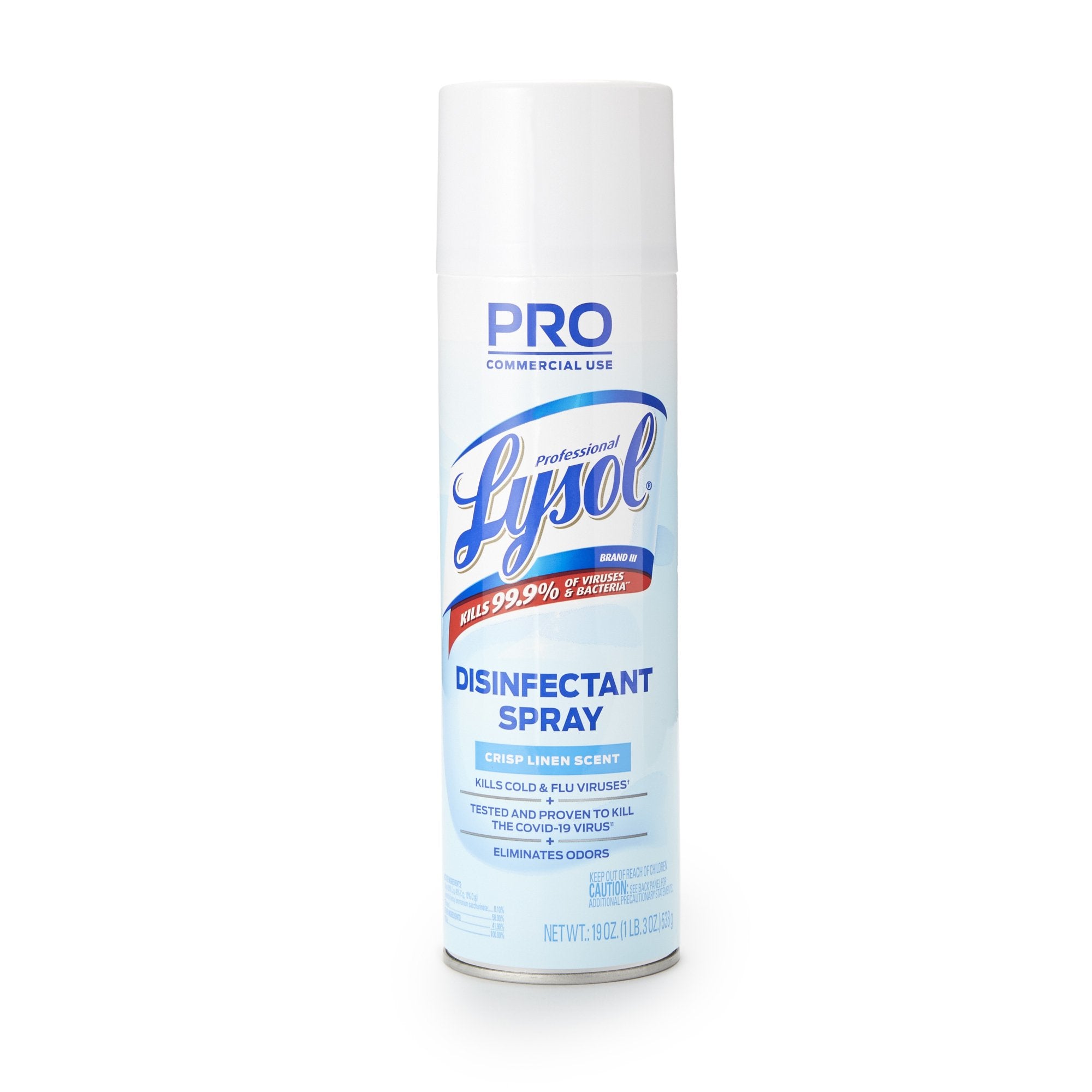 Lagasse - Professional Lysol® Surface Disinfectant Alcohol Based Aerosol Spray Liquid 19 oz. Can Crisp Linen Scent NonSterile [12/CS]