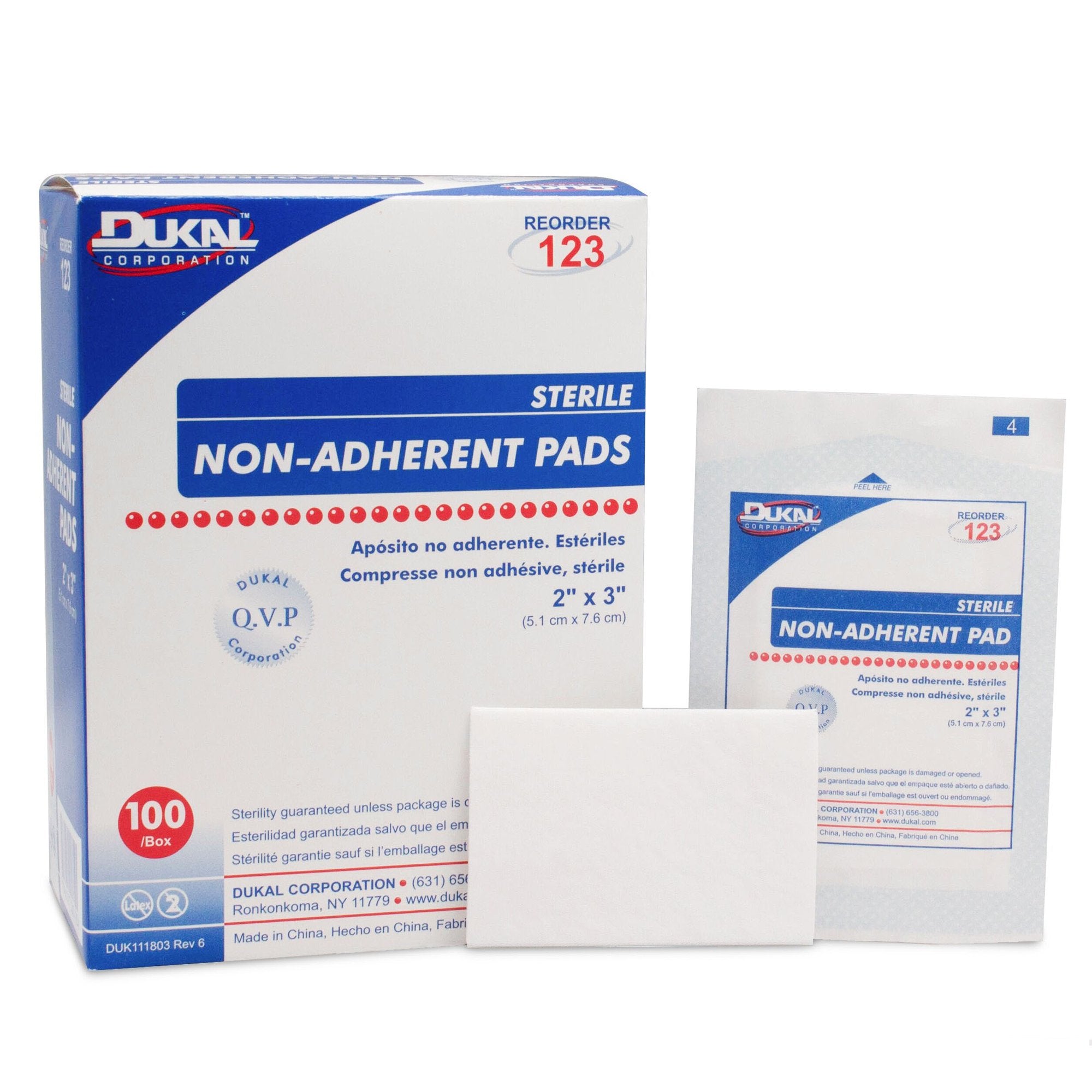 Dukal - Non-Adherent Dressing Dukal™ 2 X 3 Inch Sterile 1 per Pack [1200/CS]