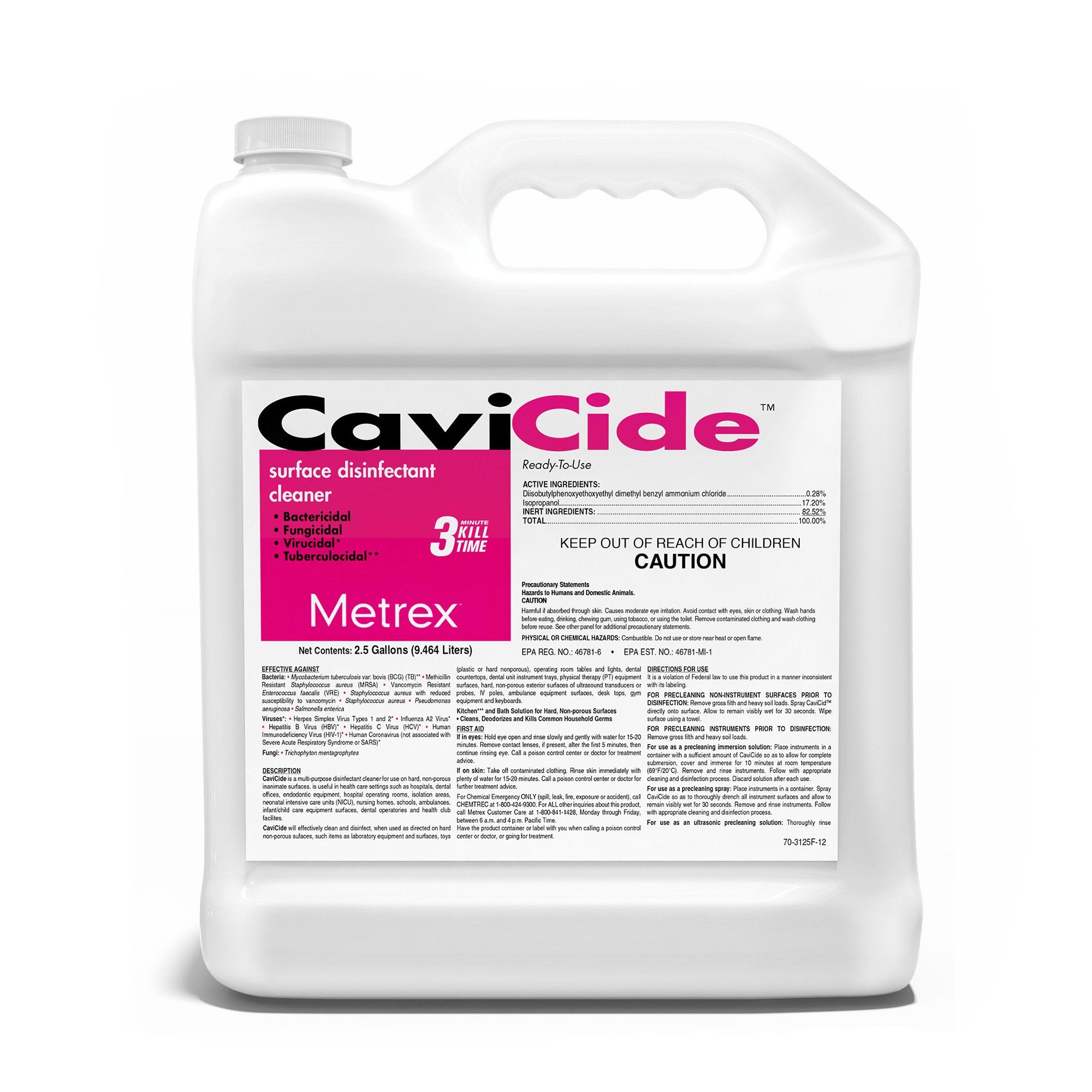 Metrex Research - CaviCide™ Surface Disinfectant Cleaner Alcohol Based Manual Pour Liquid 2.5 gal. Jug Alcohol Scent NonSterile [2/CS]