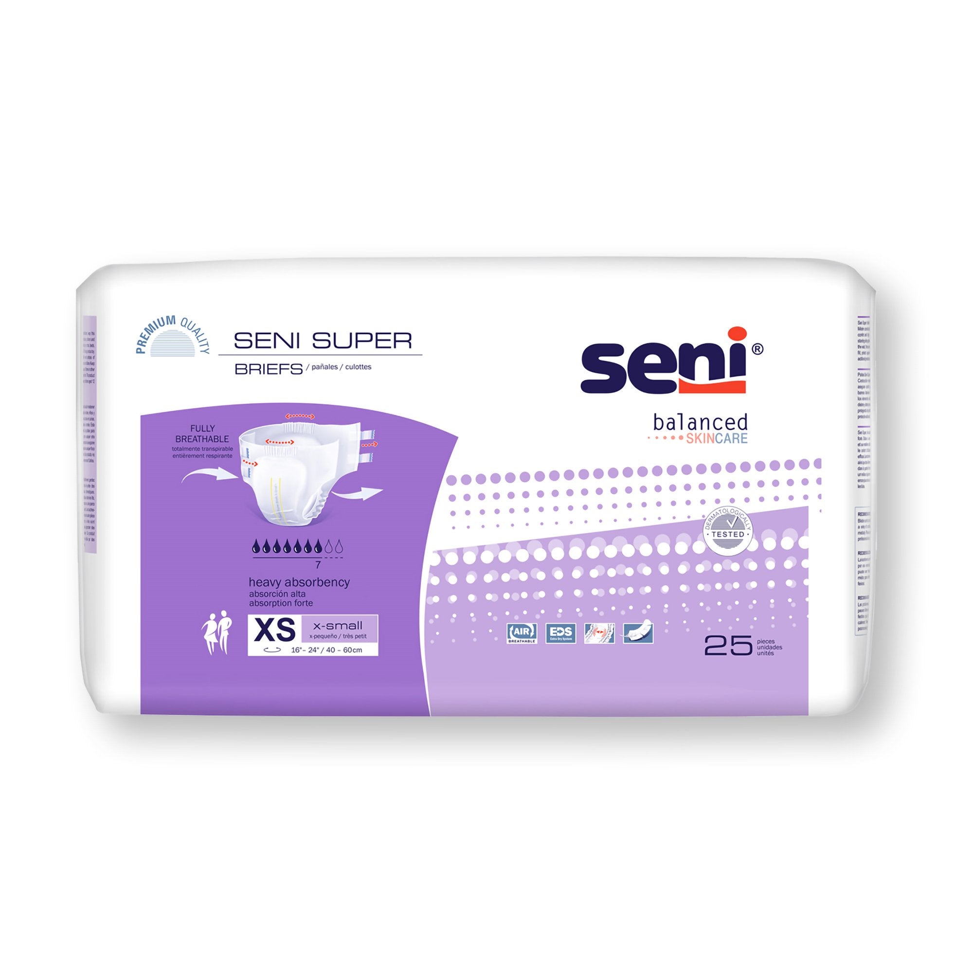 TZMO USA Inc - Unisex Adult Incontinence Brief Seni® Super X-Small Disposable Heavy Absorbency [75/CS]