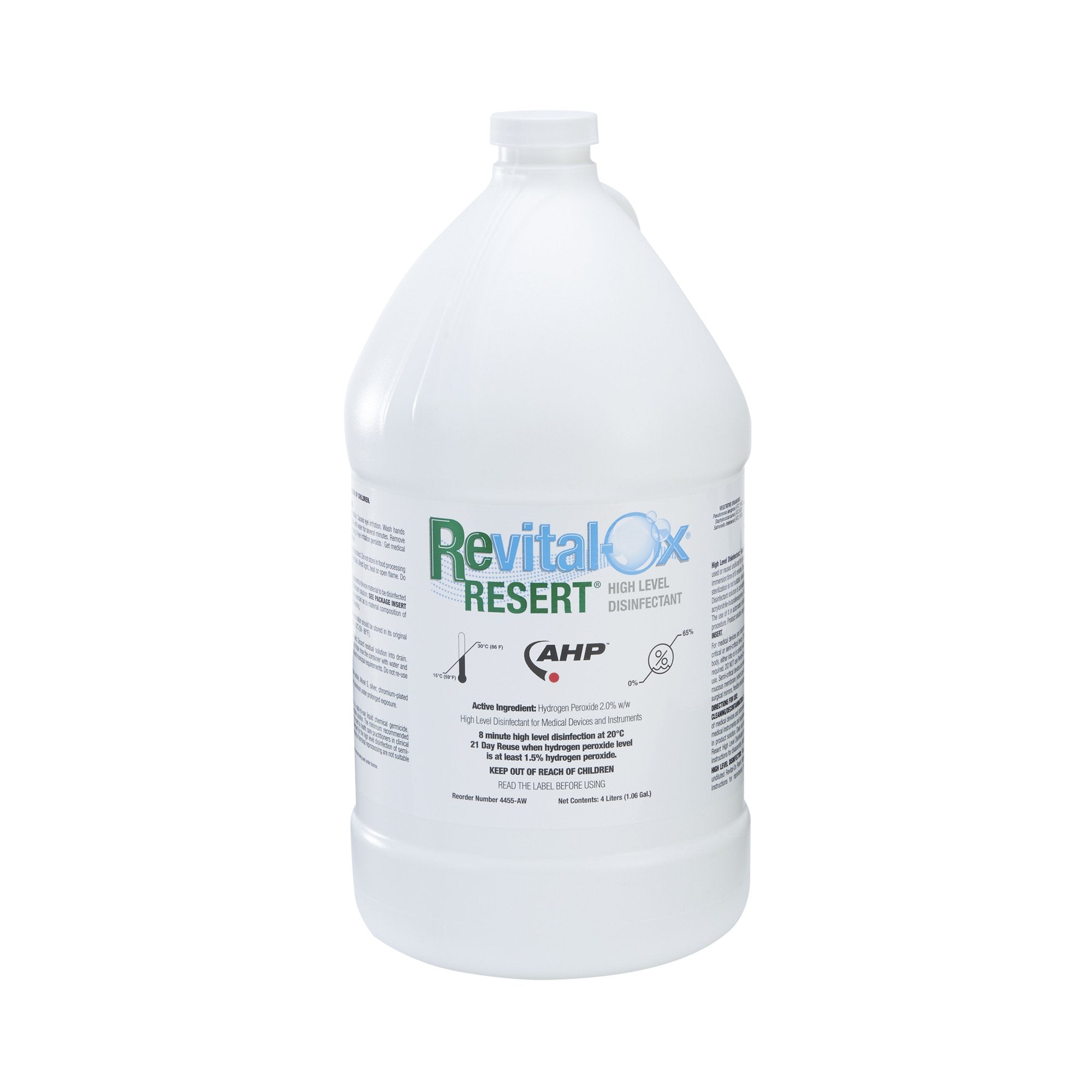 Steris - Hydrogen Peroxide High-Level Disinfectant Revital-Ox® RESERT® RTU Liquid 4 Liter Container Reusable [4/CS]