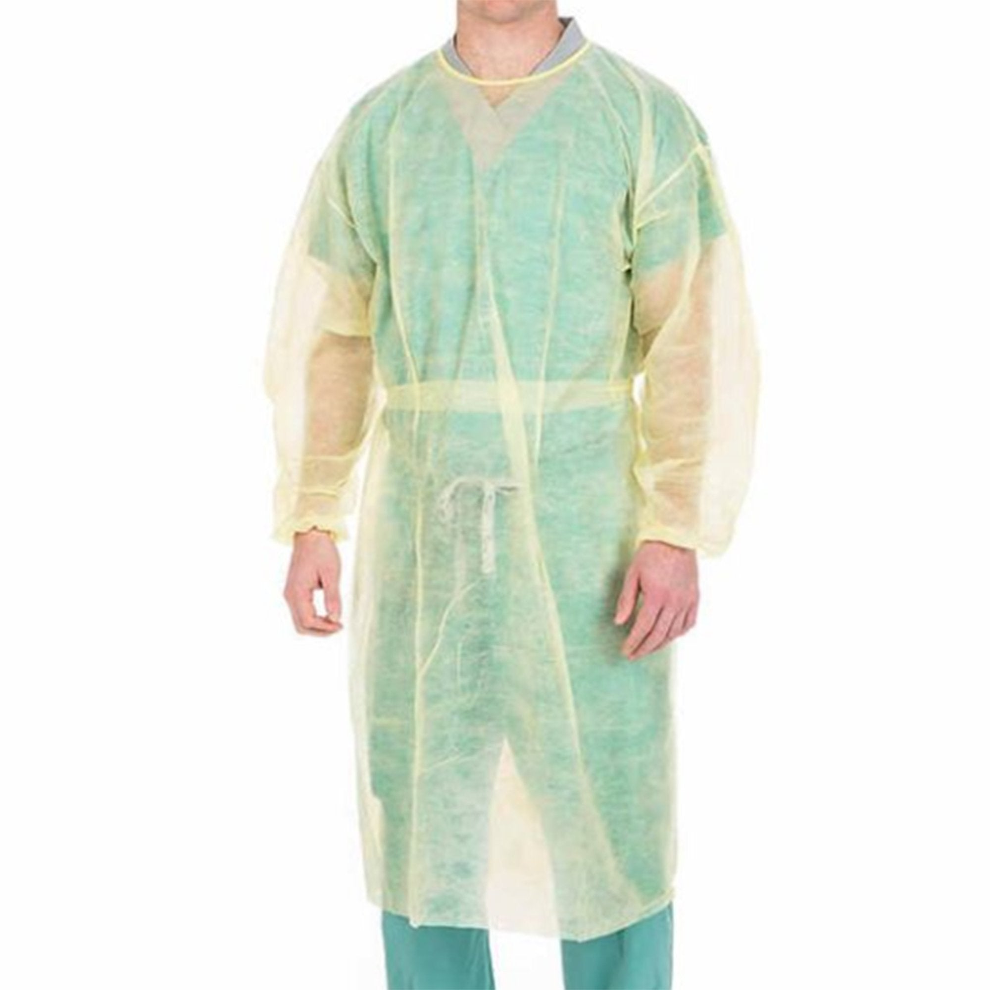 Cardinal - Protective Procedure Gown Cardinal Health™ One Size Fits Most Yellow NonSterile Not Rated Disposable [10/CS]