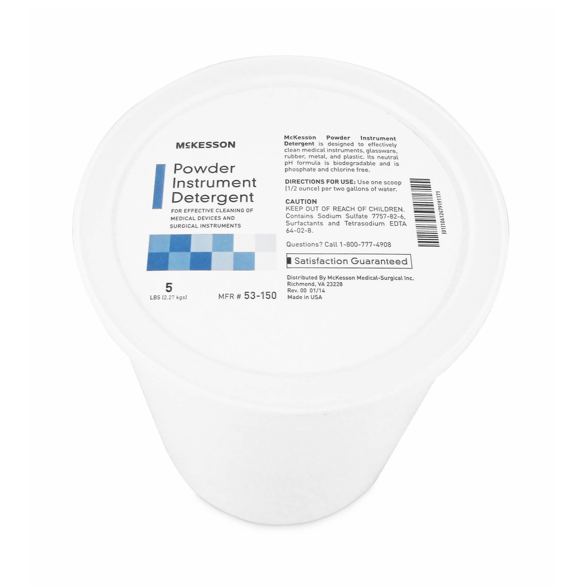 McKesson Brand - Instrument Detergent McKesson Powder Concentrate 5 lbs. Pail Citrus Scent [6/CS]