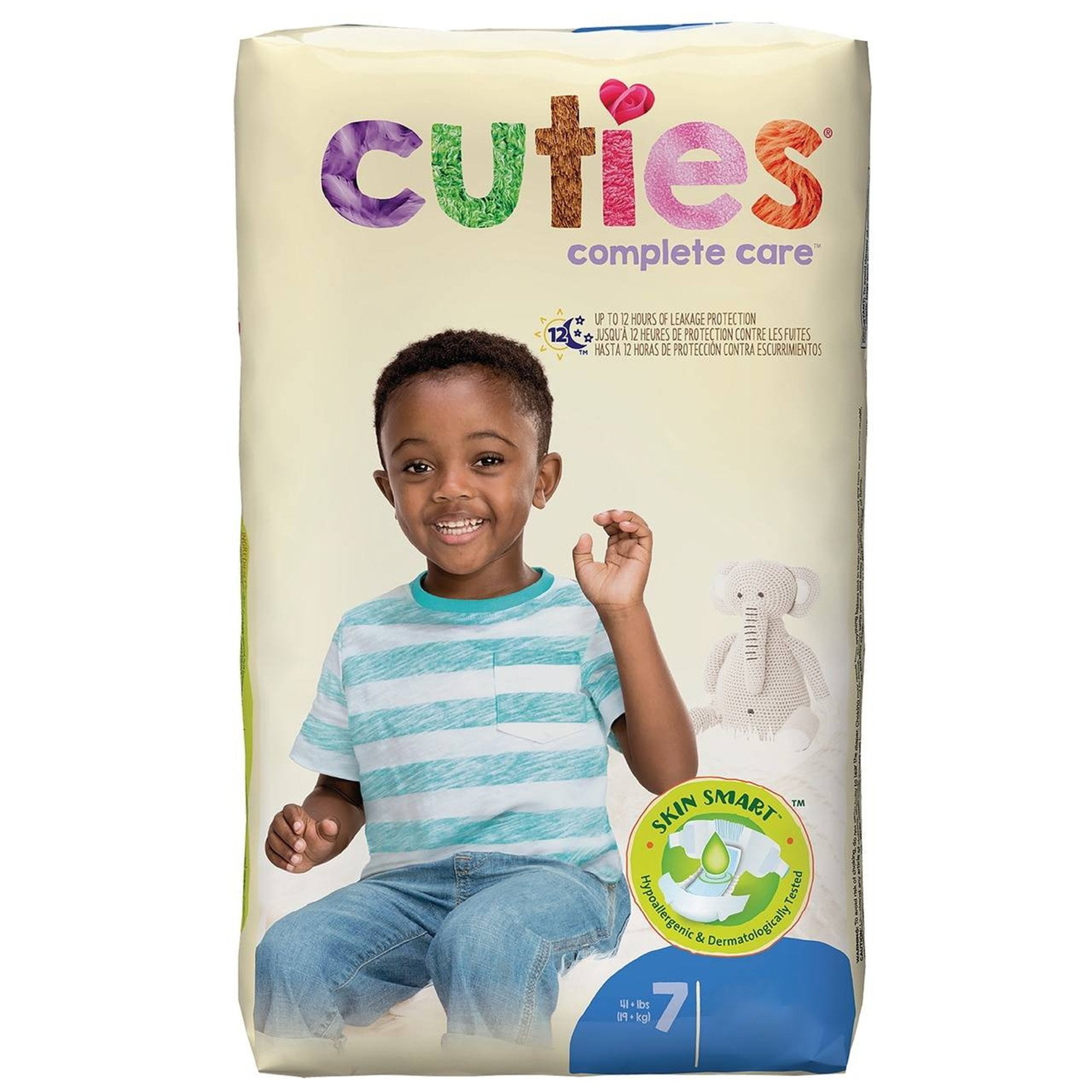 First Quality - Unisex Baby Diaper Cuties® Complete Care Size 7 Disposable Heavy Absorbency [200/CS]