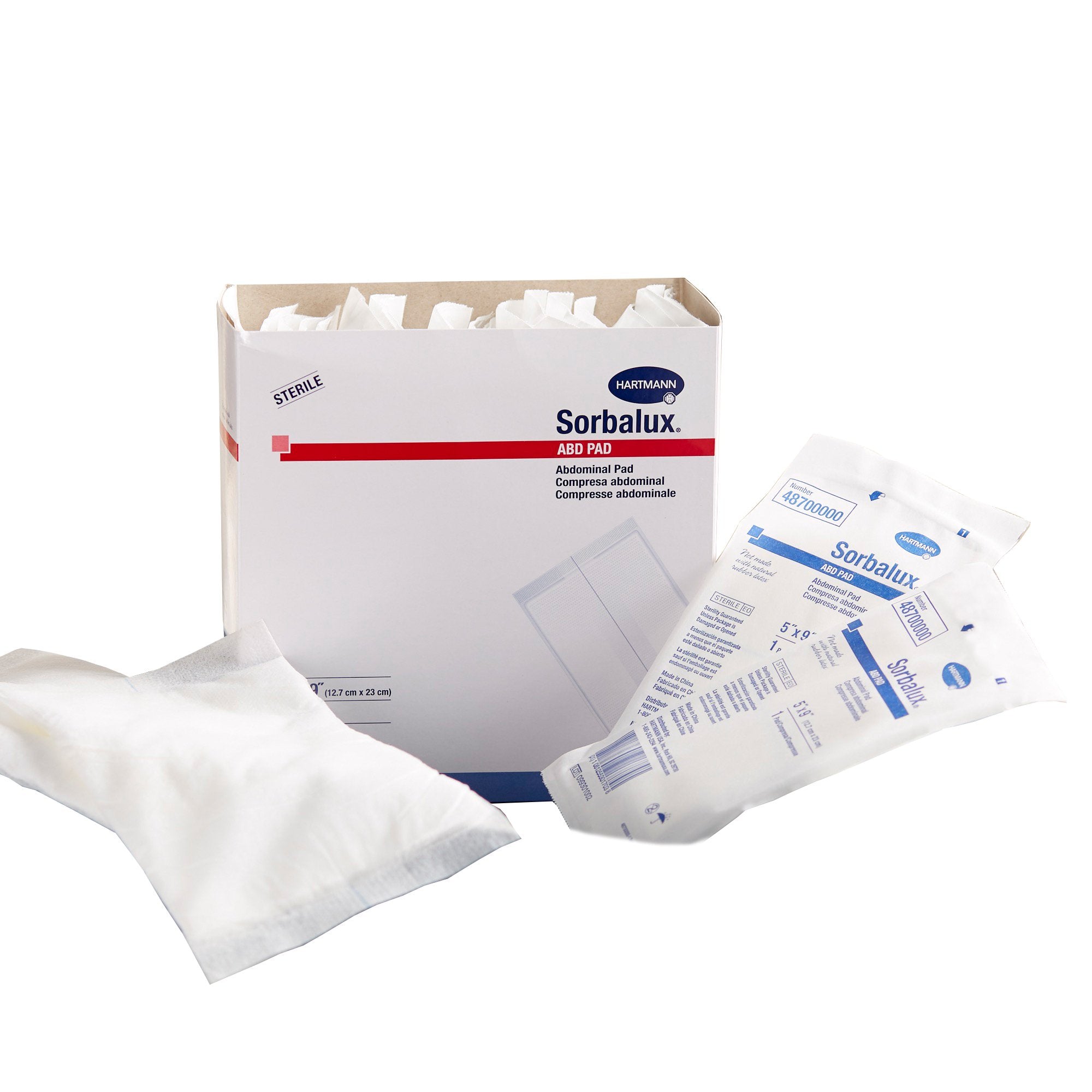 Hartmann - Abdominal Pad Sorbalux® ABD 5 X 9 Inch 1-Ply Sterile 1 per Pouch [400/CS]