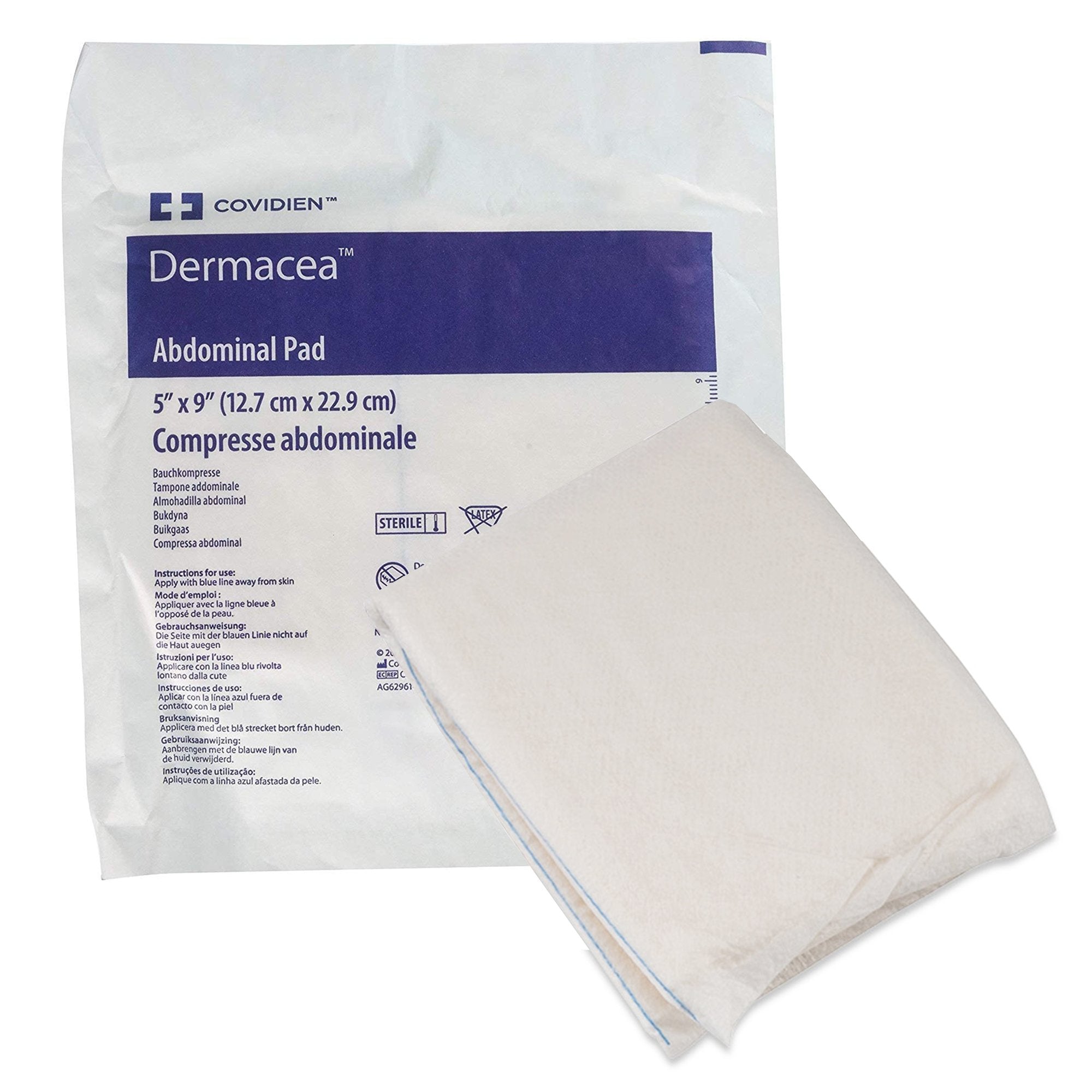 Cardinal - Abdominal Pad Dermacea™ 5 X 9 Inch NonSterile 880 per Case [880/CS]