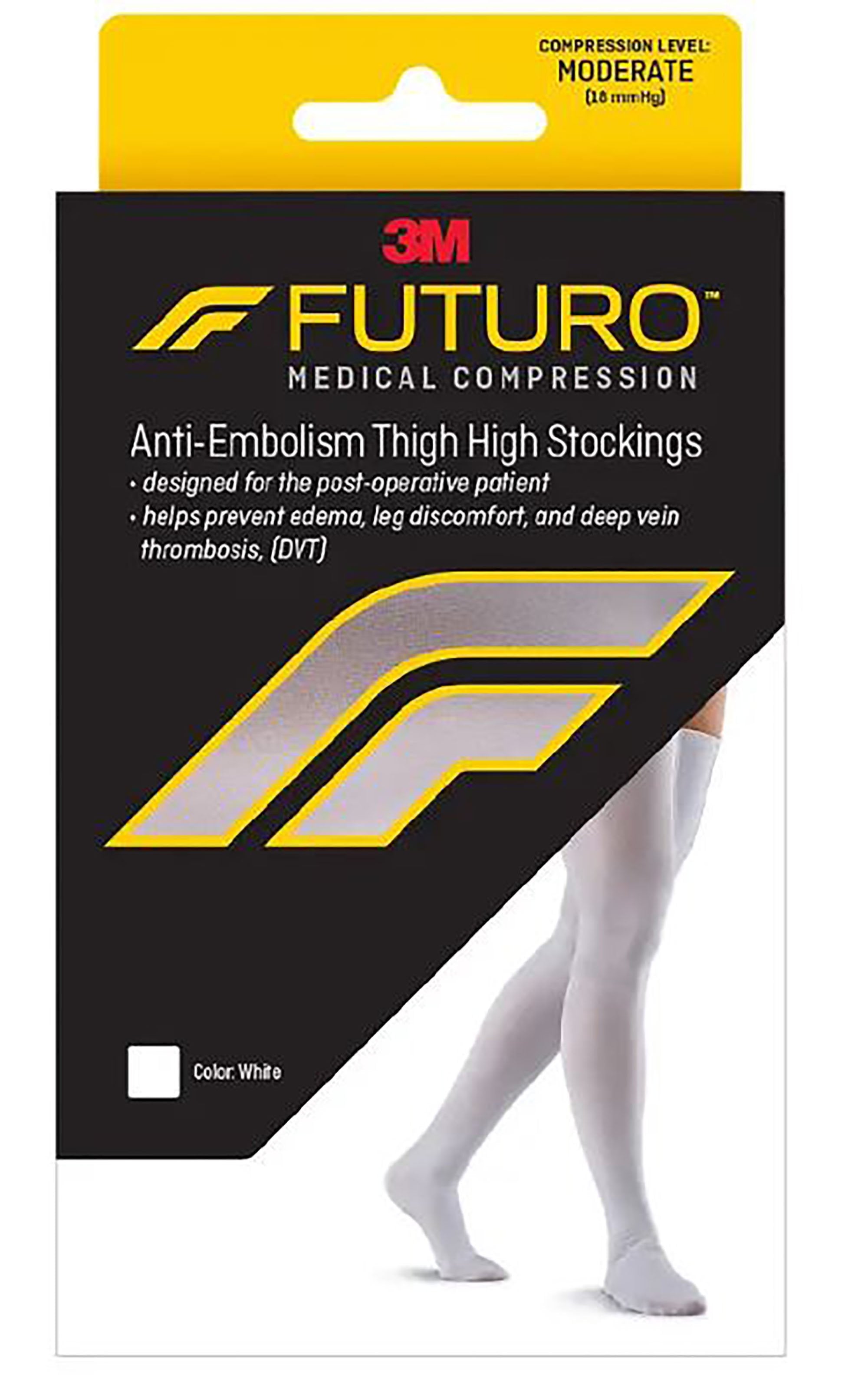 3M Company - Anti-embolism Stocking 3M™ Futuro™ Thigh High Medium / Short White Closed Toe [6/CS]