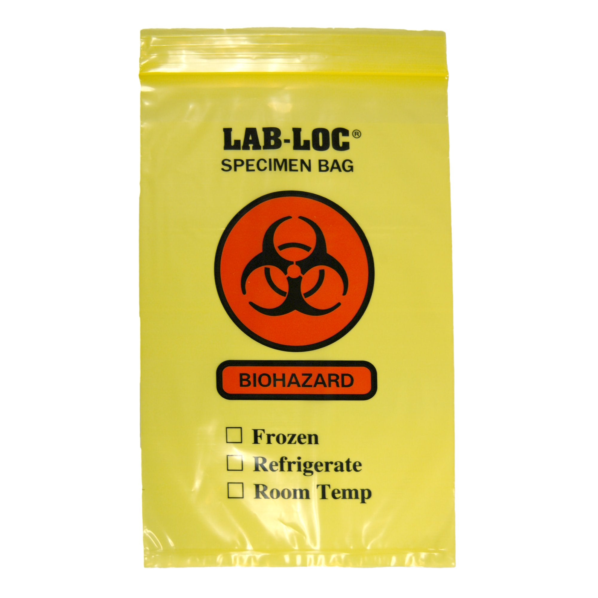 Elkay Plastics - Specimen Transport Bag with Document Pouch Lab-Loc® 6 X 9 Inch Zip Closure Biohazard Symbol / Storage Instructions NonSterile [1000/CS] (560272_CS)