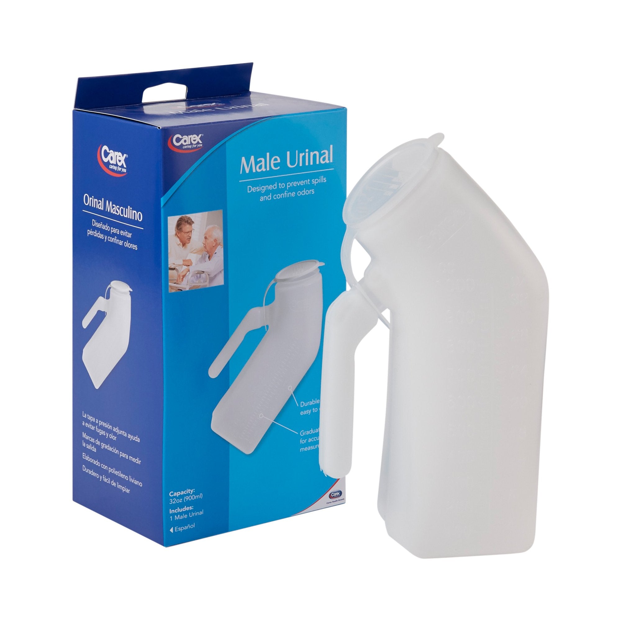 Apex-Carex Healthcare - Male Urinal Carex® 32 oz. / 946 mL With Closure Single Patient Use [6/CS]