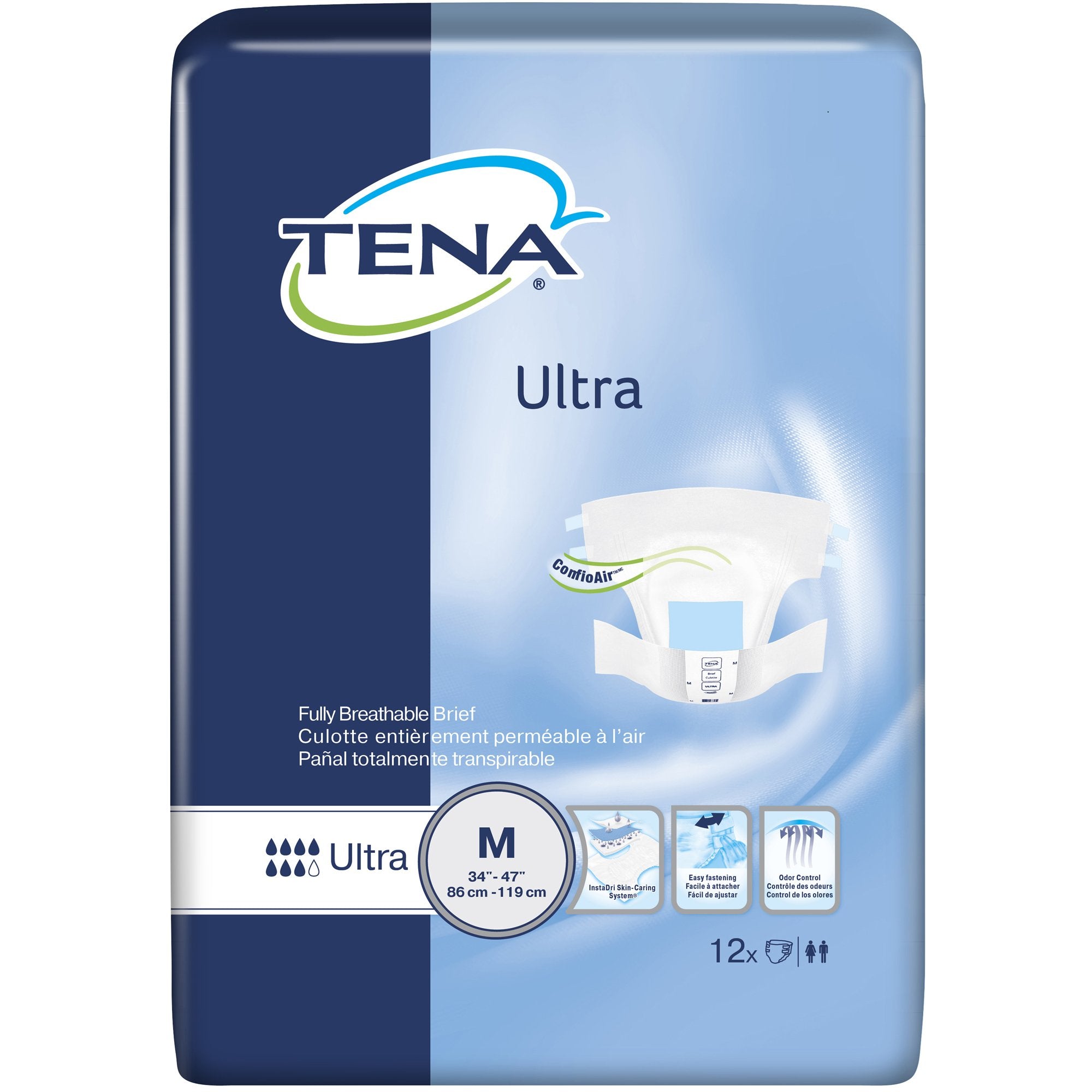 Essity HMS North America Inc - Unisex Adult Incontinence Brief TENA® Ultra Medium Disposable Heavy Absorbency [8/CS]