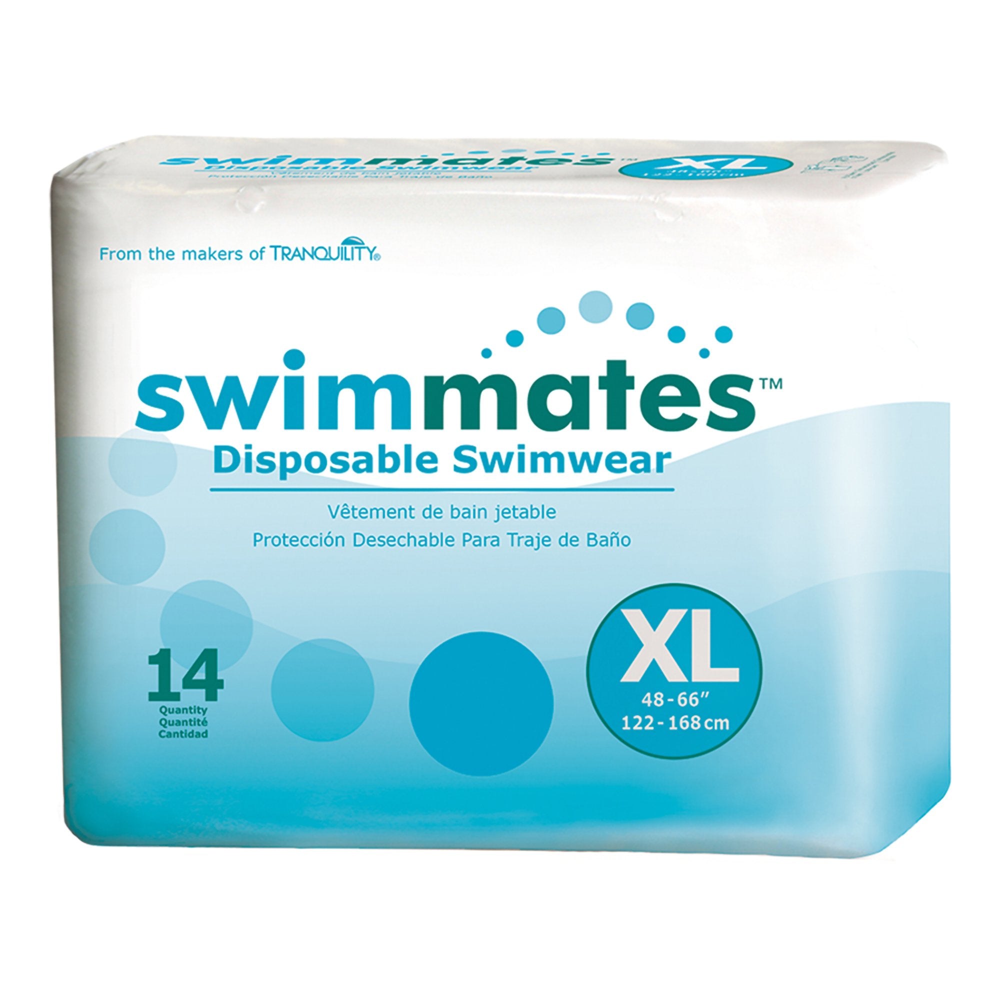 Principle Business Enterprises - Unisex Adult Bowel Containment Swim Brief Swimmates™ Pull On with Tear Away Seams X-Large Disposable Moderate Absorbency [56/CS]