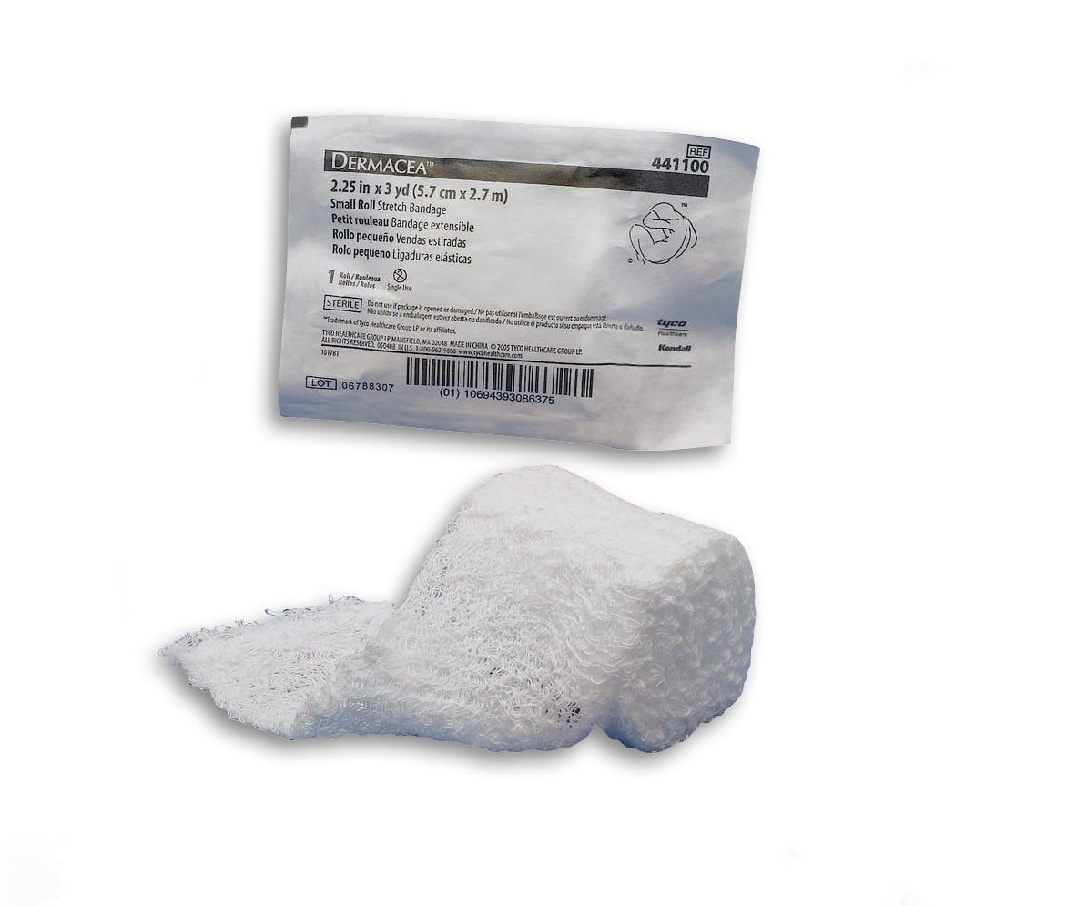 Cardinal - Fluff Bandage Roll Dermacea™ 2-1/4 Inch X 3 Yard 6-Ply Sterile 1 per Pouch [96/CS]