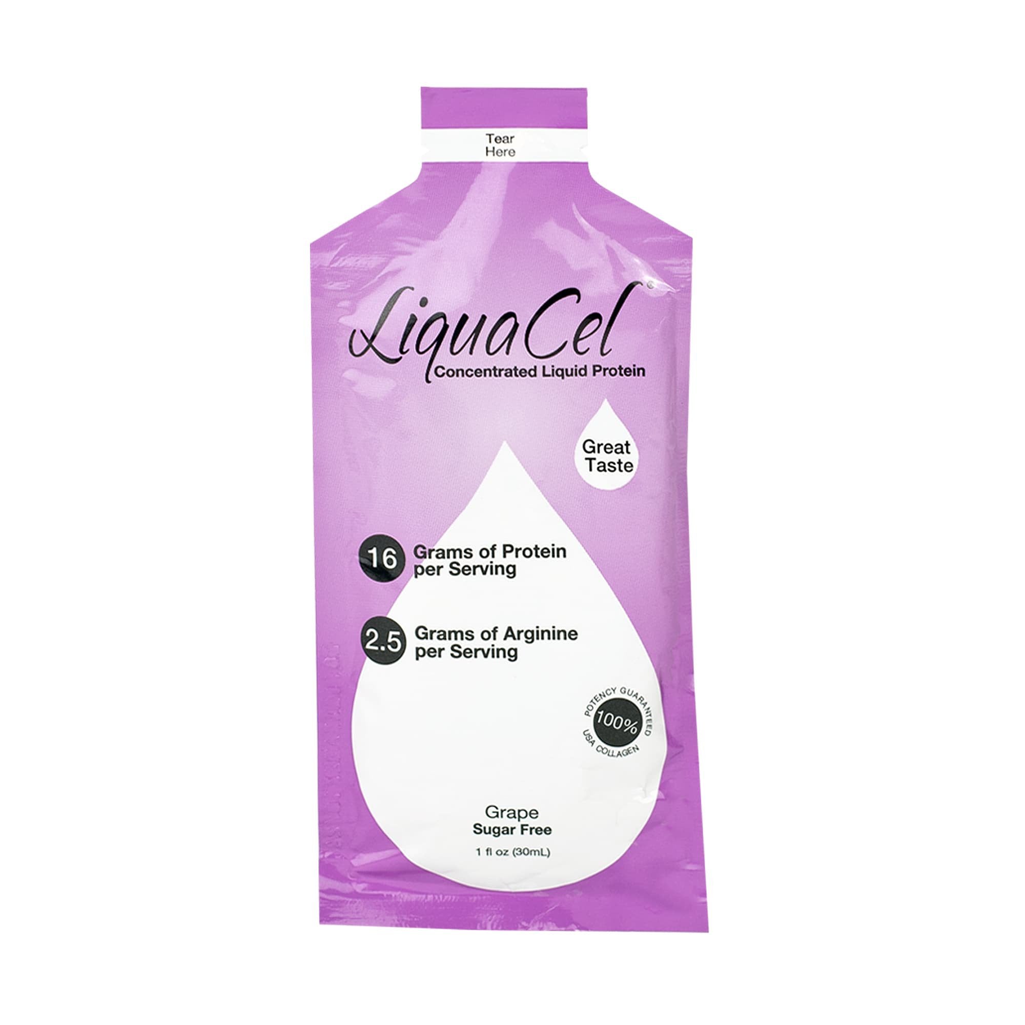 Global Health Products - Oral Supplement LiquaCel® Grape Flavor Liquid 1 oz. Individual Packet [100/CS]