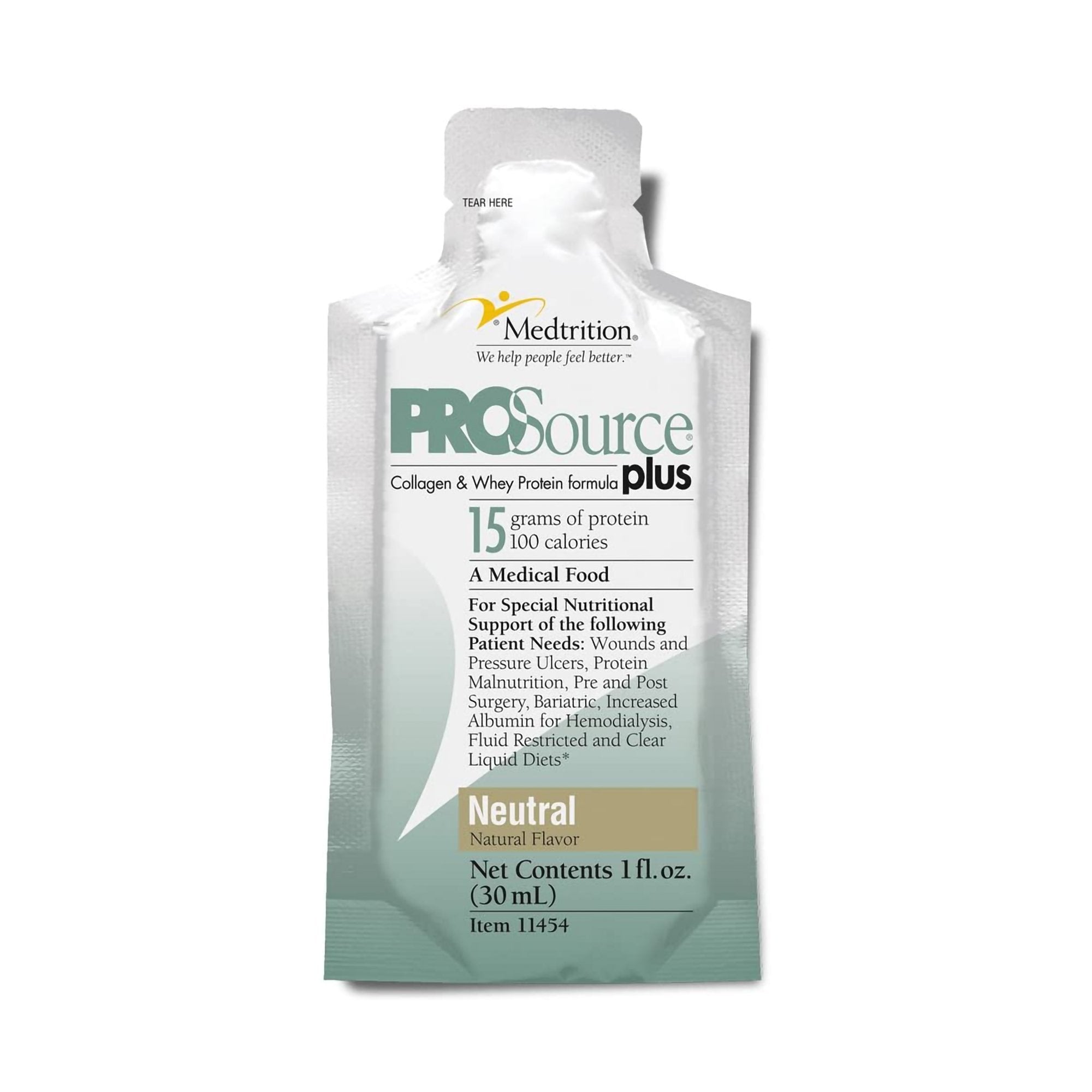 Medtrition/National Nutrition - Oral Supplement ProSource® Plus Neutral Flavor Liquid 1 oz. Pouch [100/CS]