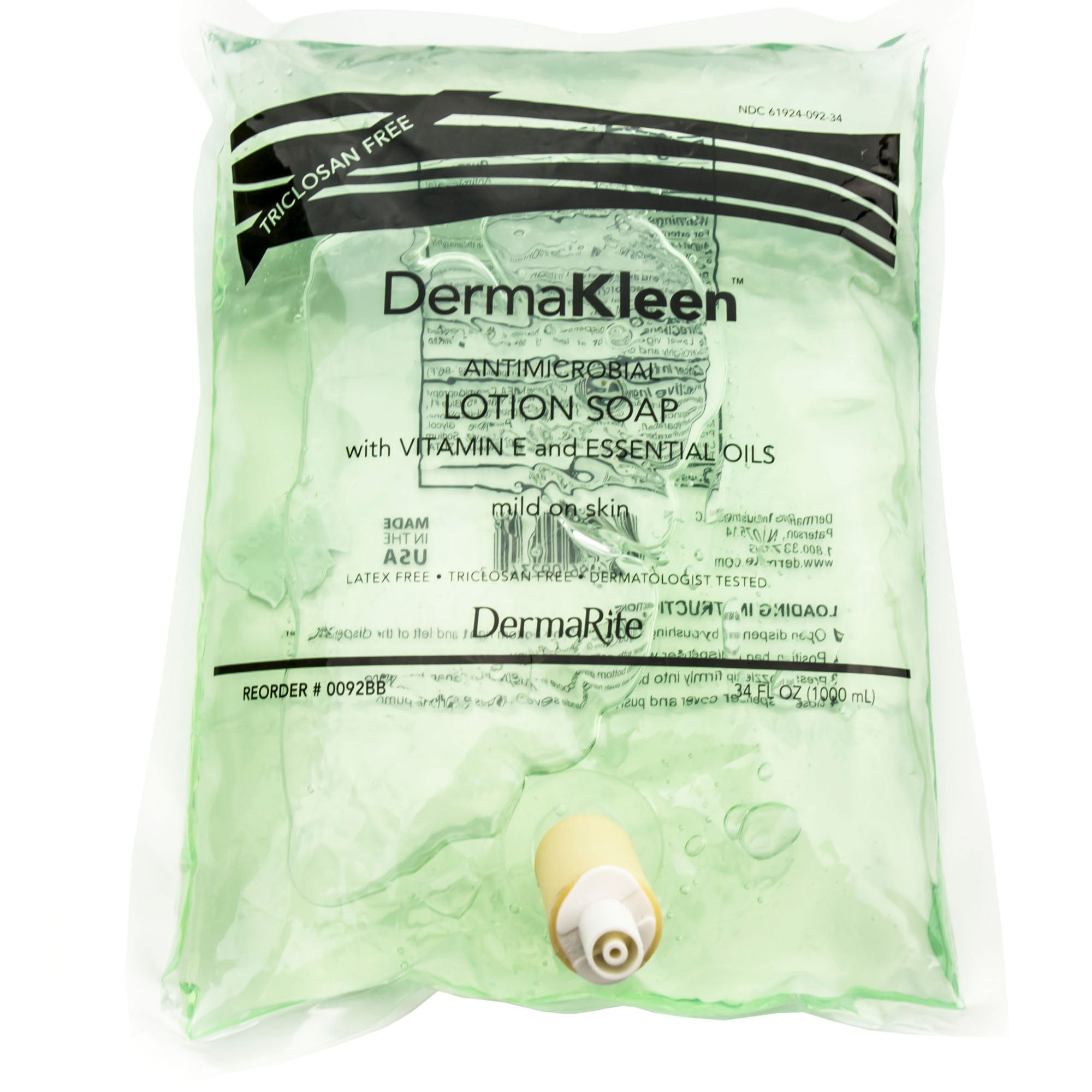 DermaRite Industries - Shampoo and Body Wash DermaVera® 1,000 mL Dispenser Refill Bag Scented [10/CS]