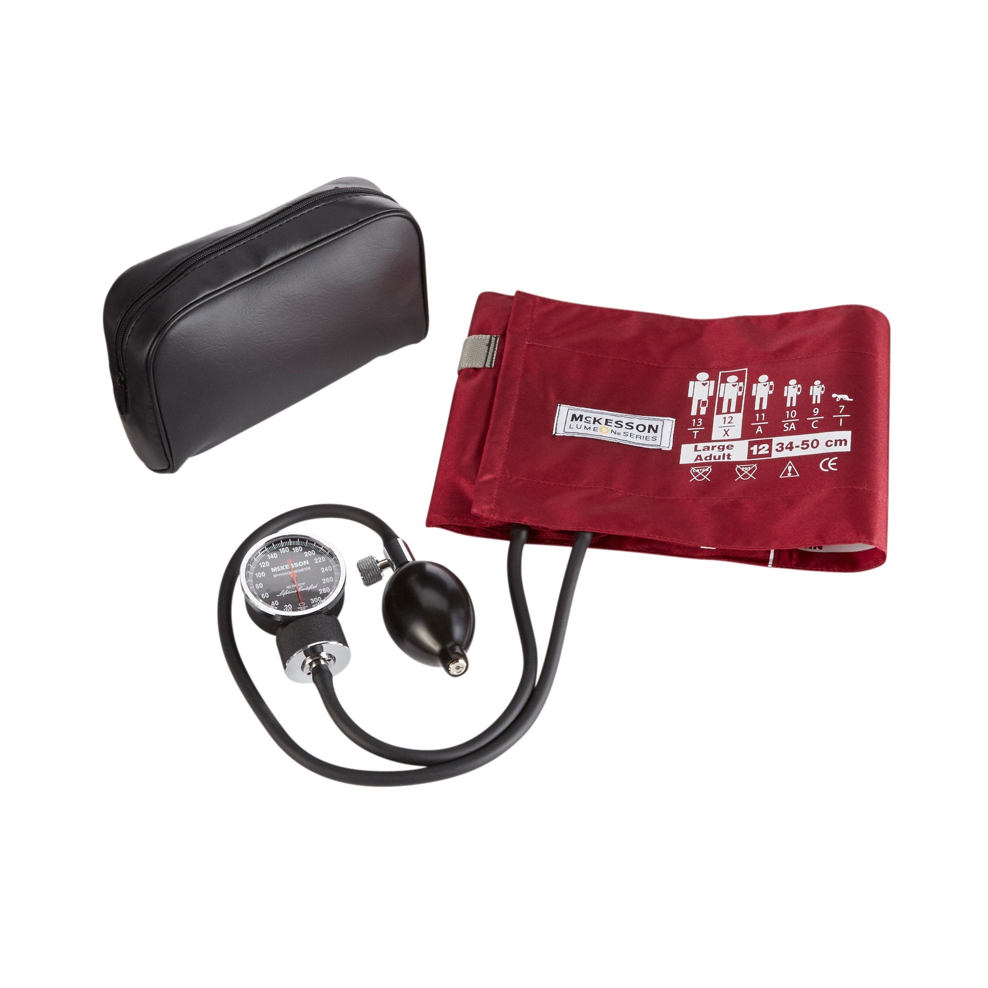 McKesson Brand - Aneroid Sphygmomanometer Unit McKesson LUMEON™ Large Adult Cuff Nylon Cuff 34 - 50 cm Pocket Aneroid [20/CS] (803187_CS)