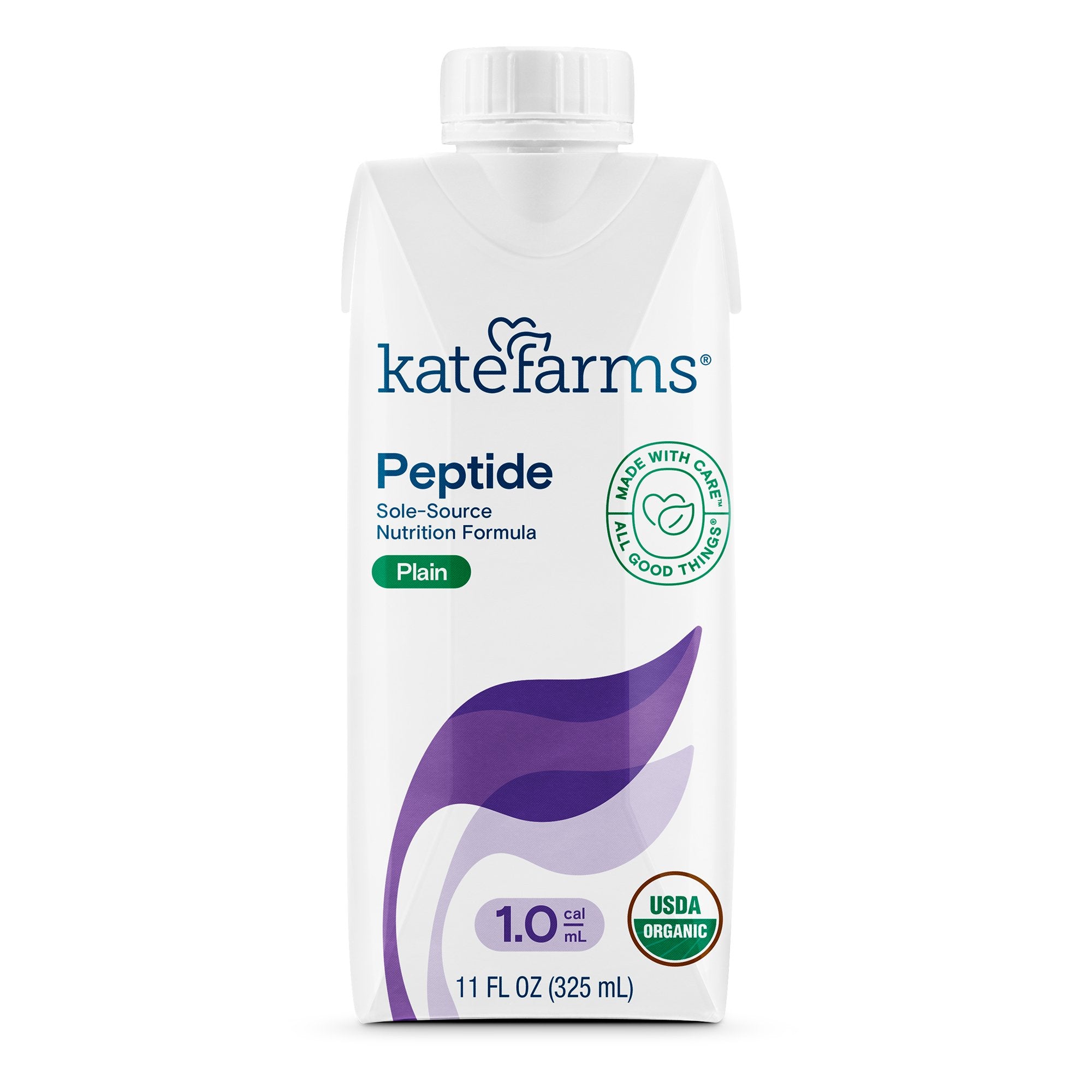 Kate Farms - Oral Supplement Kate Farms Peptide 1.0 Plain Flavor Liquid 11 oz. Carton [12/CS]