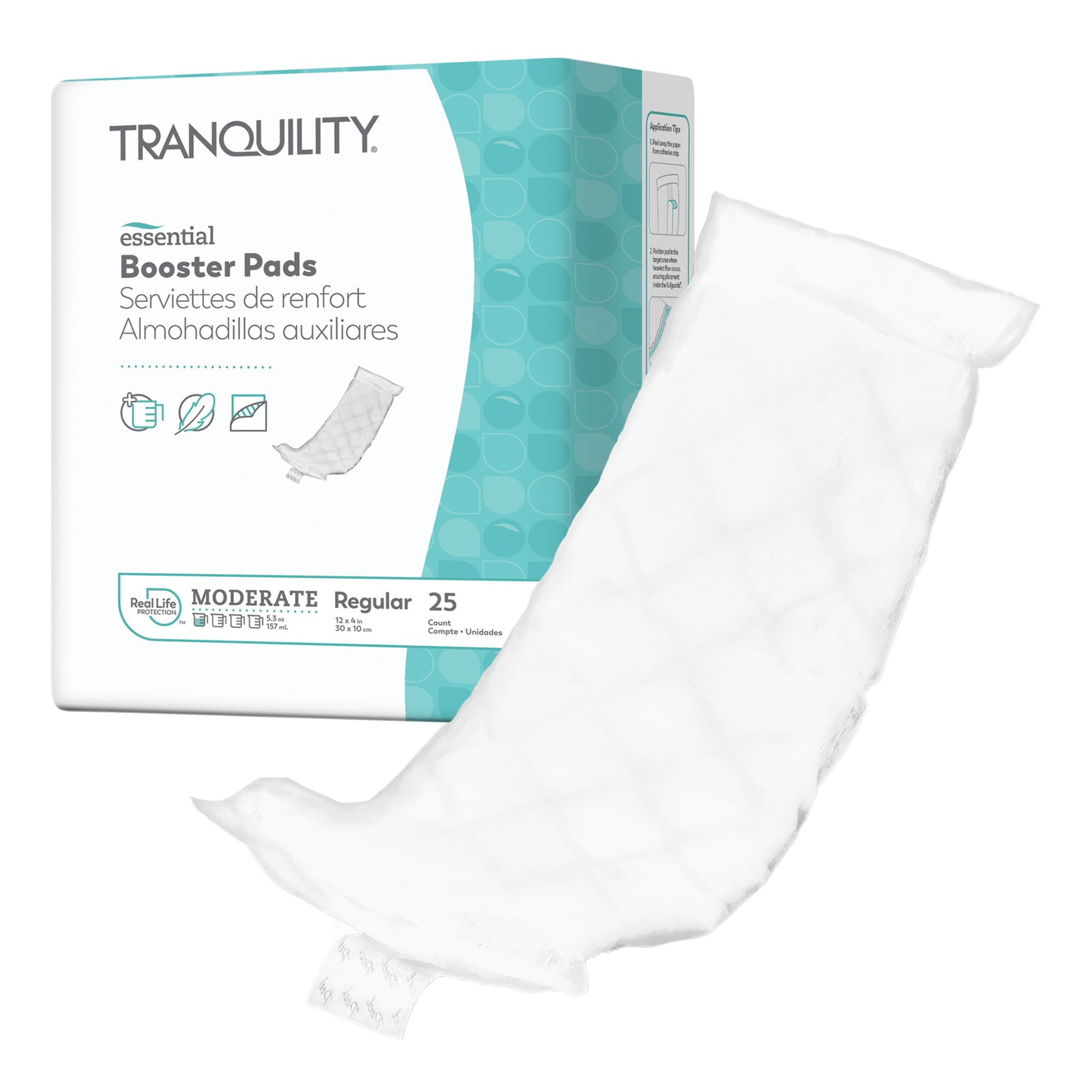 Principle Business Enterprises - Booster Pad Tranquility® Essential 12 X 14 Inch Moderate Absorbency Super Absorbent Core Regular [200/CS]