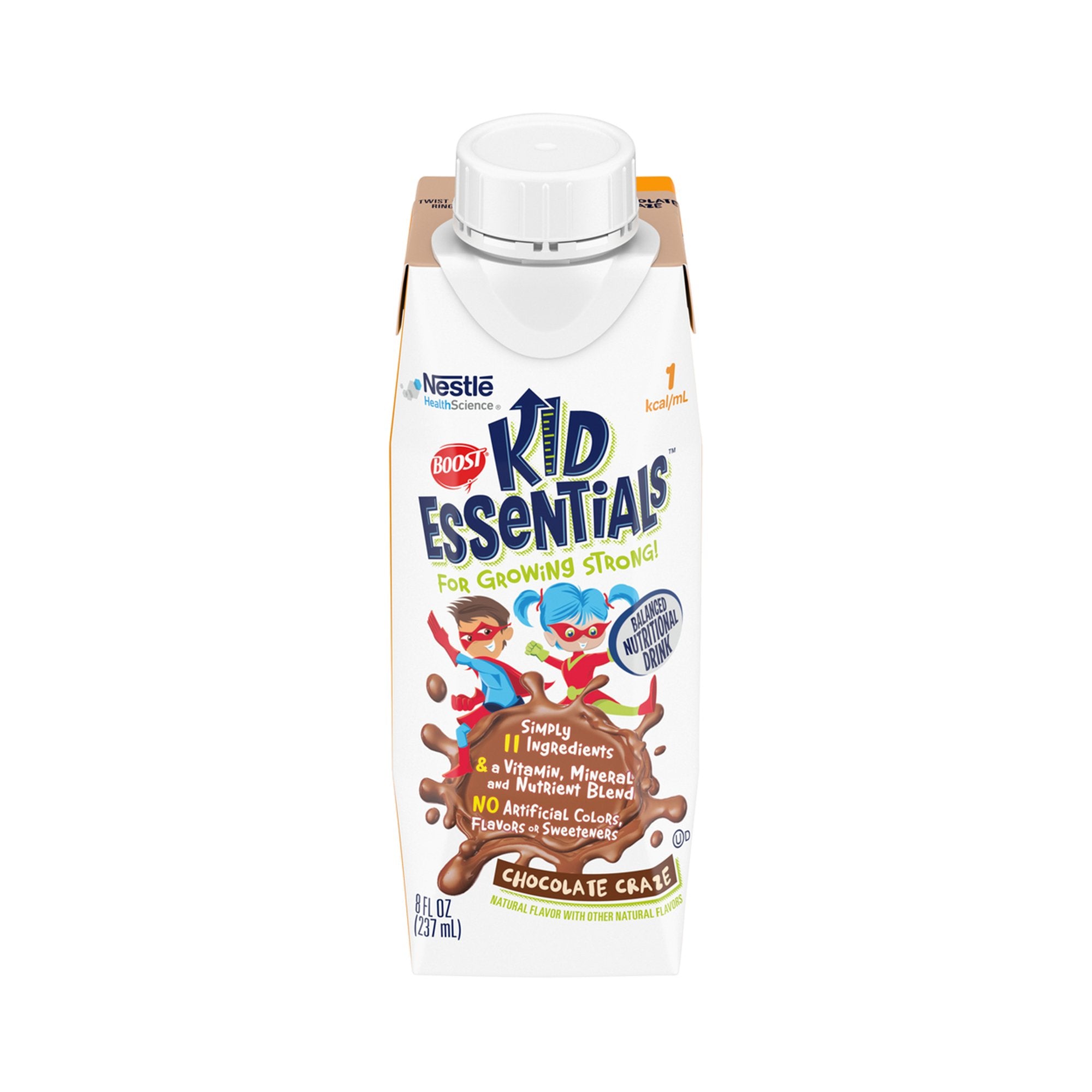 Nestle Healthcare Nutrition - Pediatric Oral Supplement Boost® Kid Essentials™ 1.0 Chocolate Craze Flavor 8 oz. Carton Liquid Vitamins / Minerals [24/CS]