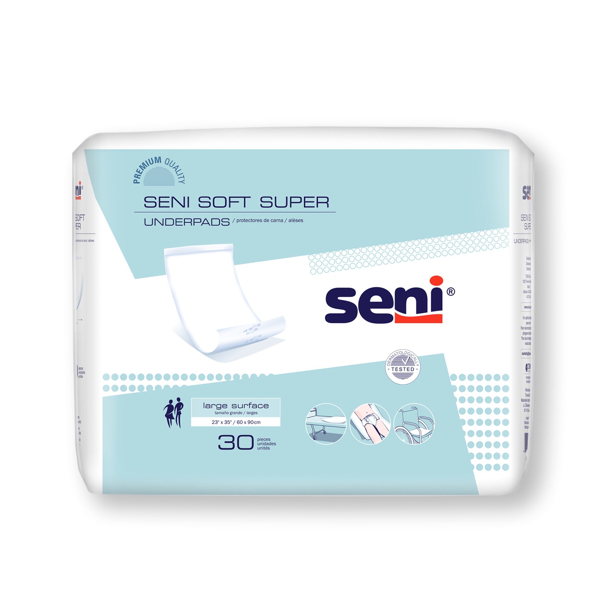 TZMO USA Inc - Disposable Underpad Seni® Soft Super 23 X 35 Inch Cellulose Pulp Moderate Absorbency [60/CS]