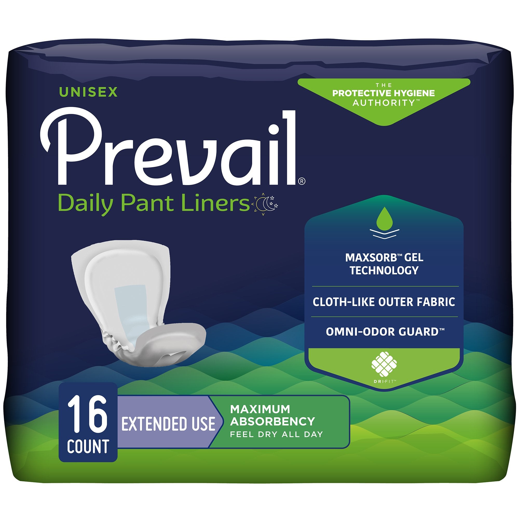 First Quality - Incontinence Liner Prevail® Daily Pant Liners 28 Inch Length Heavy Absorbency Polymer Core One Size Fits Most [96/CS]