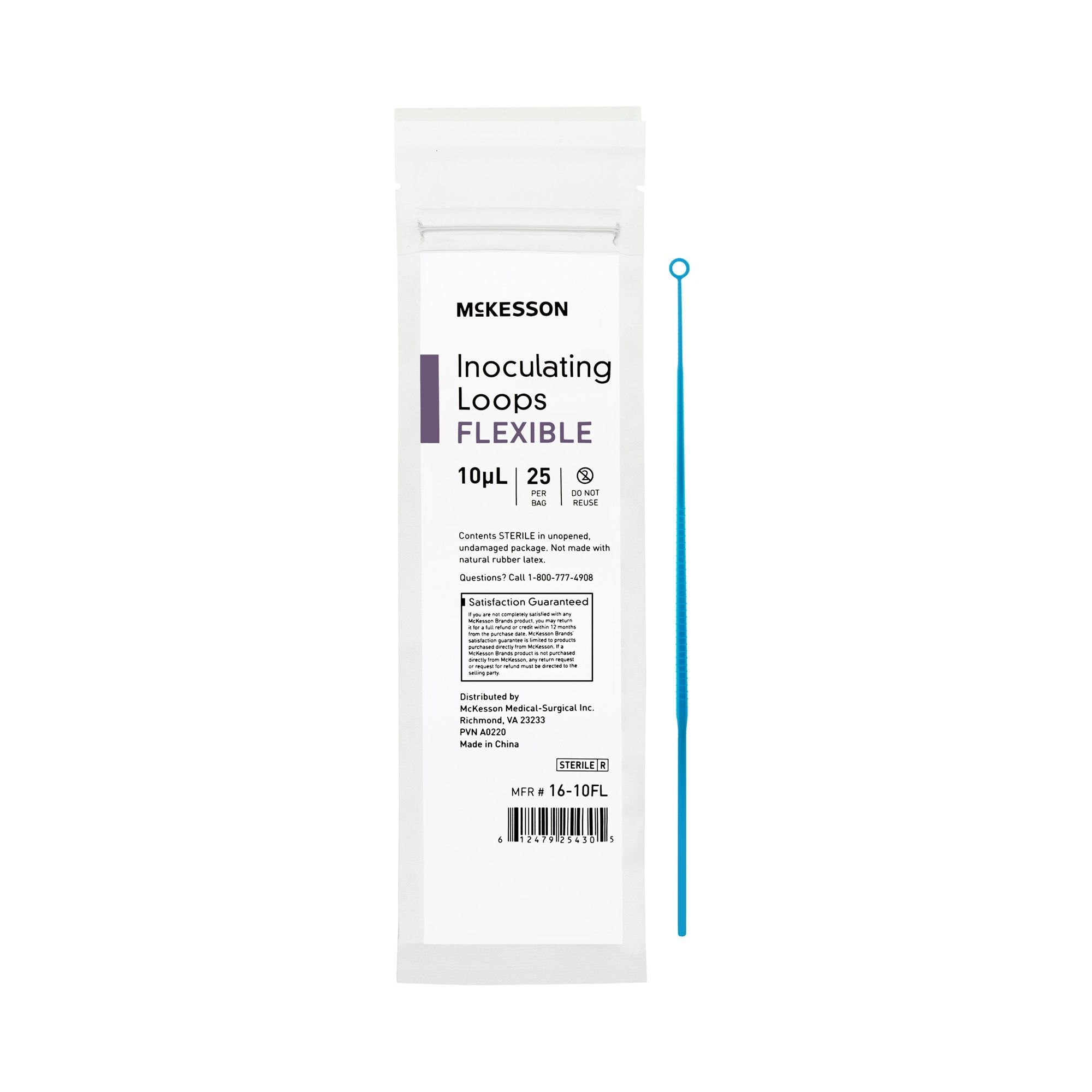 McKesson Brand - Inoculating Loop McKesson 10 μL High Impact Polystyrene Integrated Handle Sterile [1000/CS]