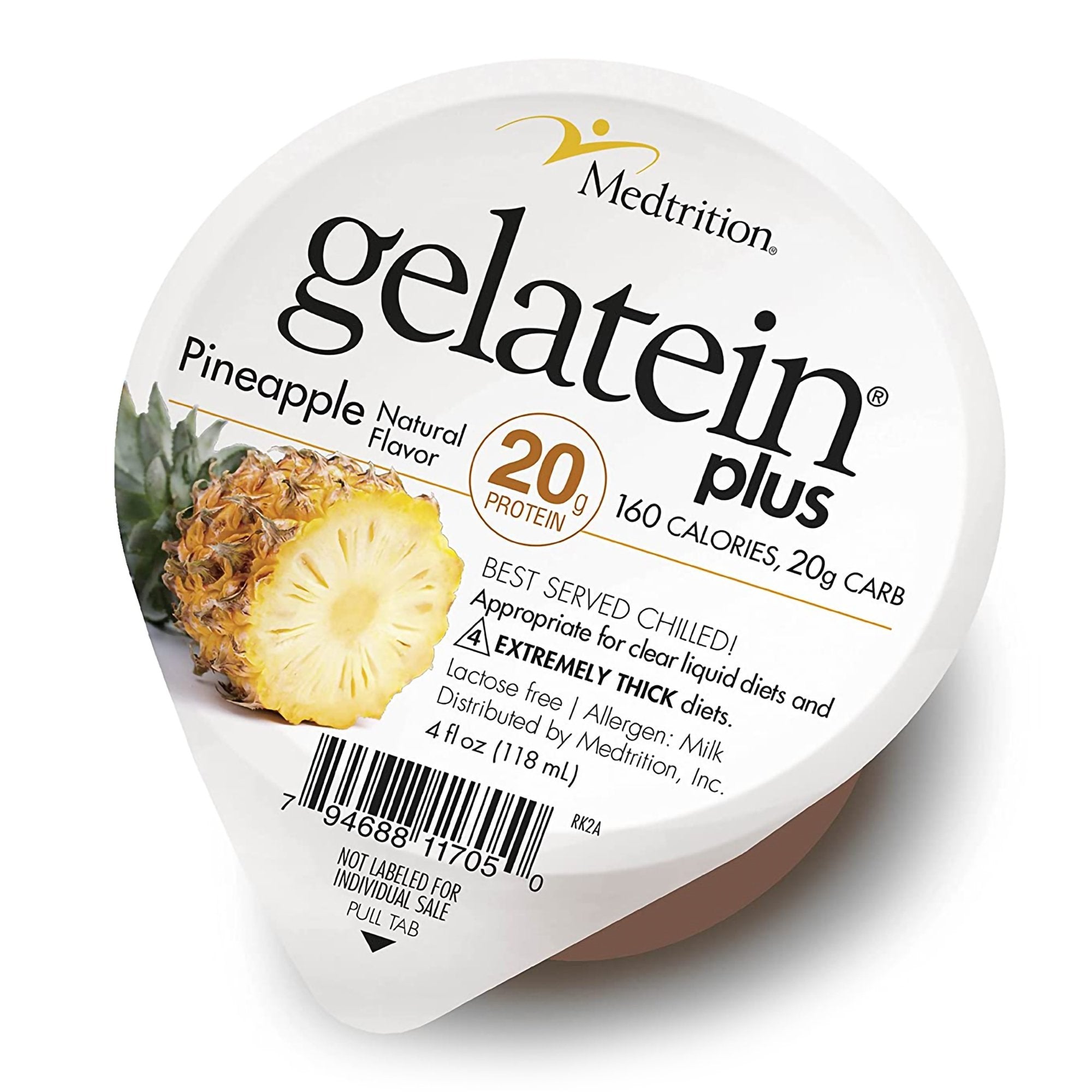 Medtrition/National Nutrition - Oral Supplement Gelatein® Plus Pineapple Flavor Gel 4 oz. Cup [36/CS]