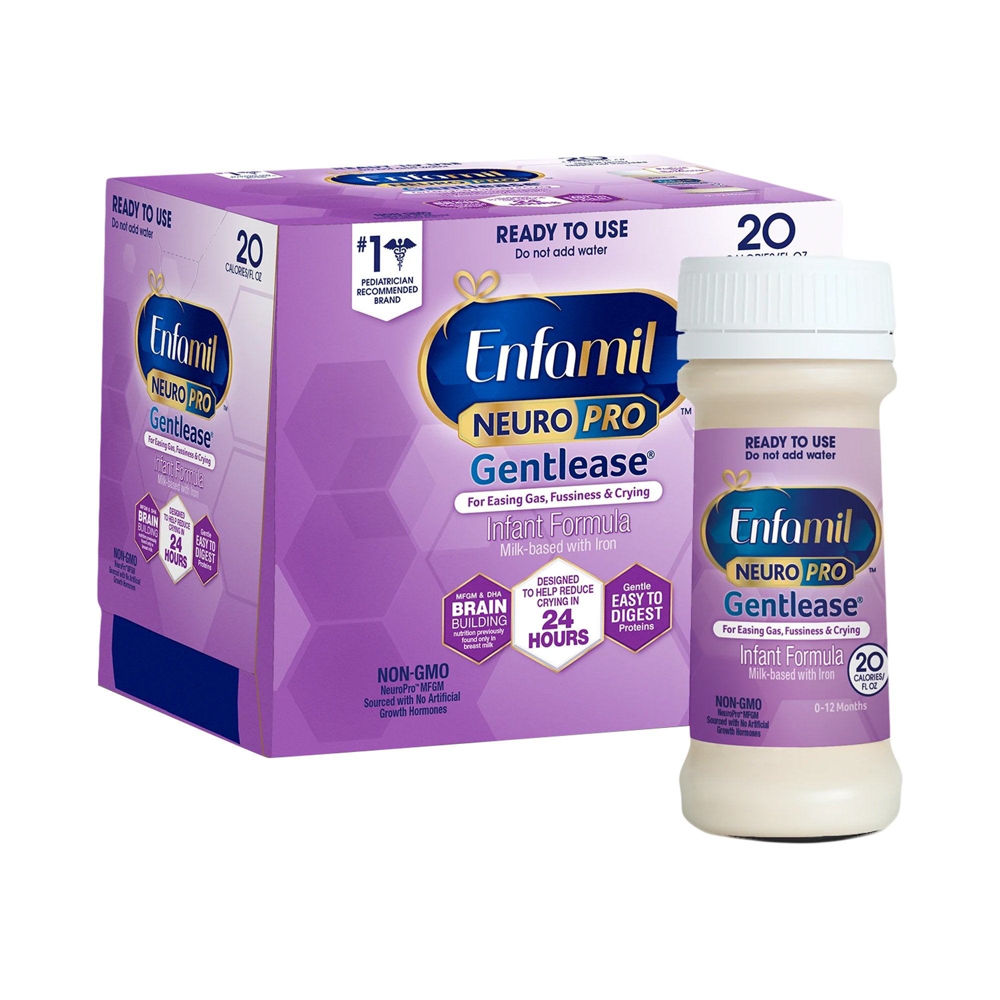 Mead Johnson - Infant Formula Enfamil NeuroPro™ Gentlease® Unflavored 2 oz. Bottle Liquid Milk-Based Crying / Spitup [48/CS]