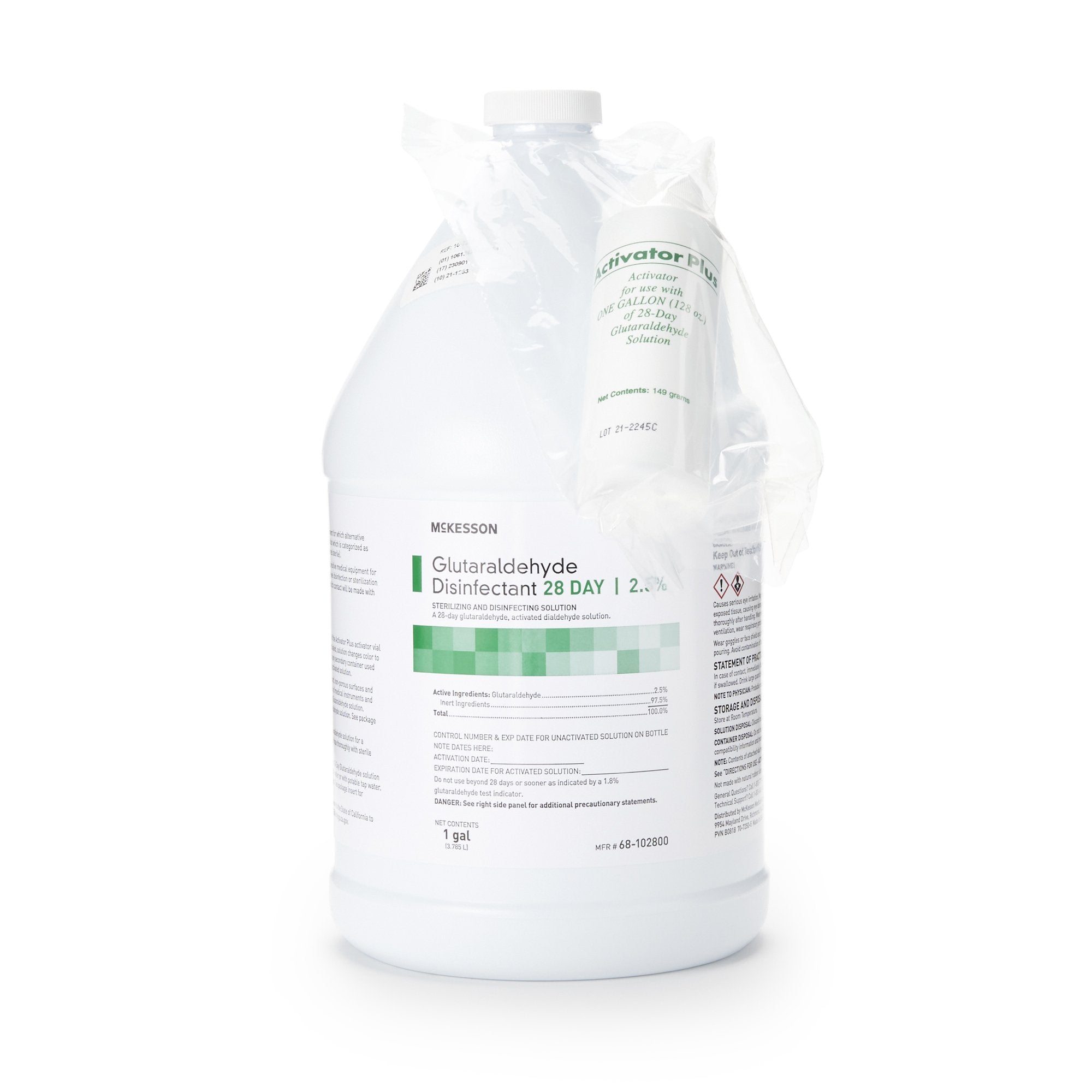 McKesson Brand - Glutaraldehyde High-Level Disinfectant McKesson 28 Day Activation Required Liquid 1 gal. Jug Reusable [4/CS]