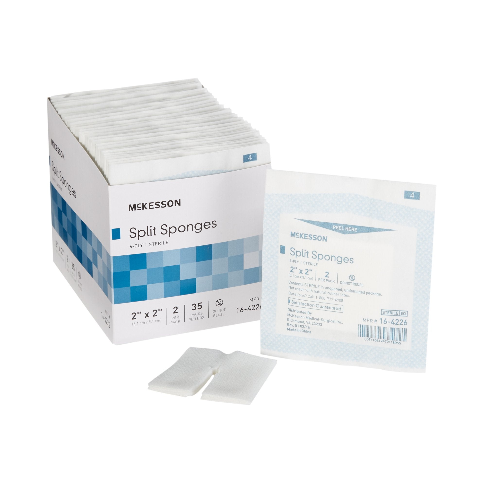 McKesson Brand - I.V. Sponge McKesson 2 X 2 Inch 6-Ply Sterile 2 per Pack [700/CS] (446055_CS)