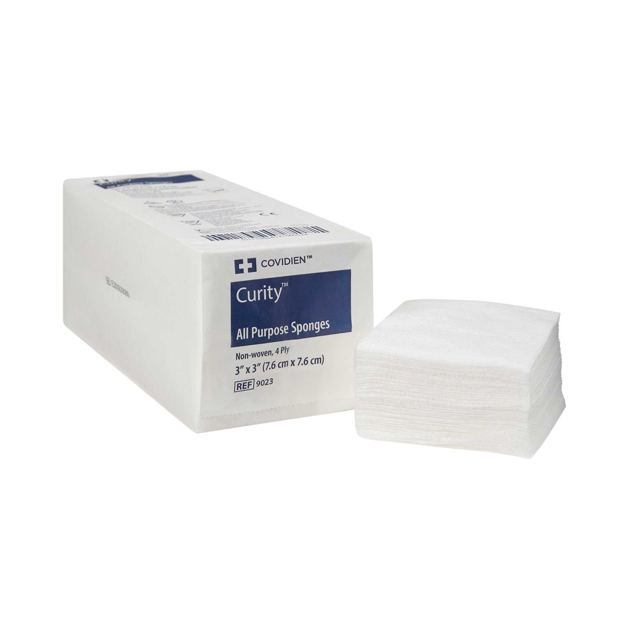 Cardinal - Nonwoven Sponge Curity™ 3 X 3 Inch 4-Ply NonSterile 200 per Pack [4000/CS]