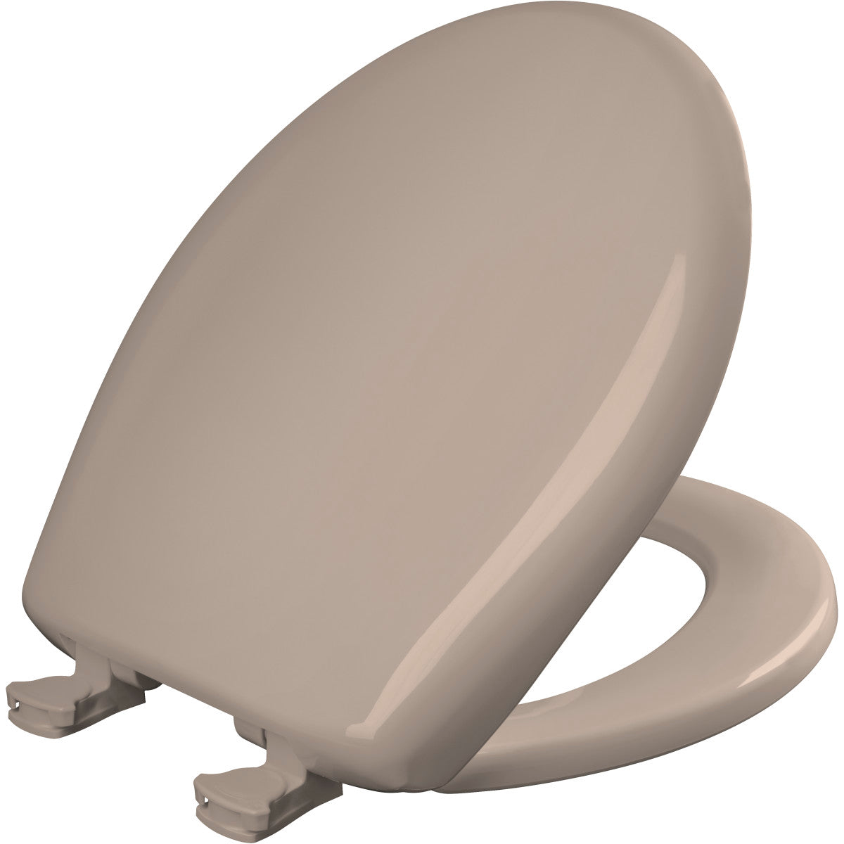 Bemis Round Plastic Toilet Seat in Fawn Beige with STA-TITE® Seat Fastening System, Easy•Clean® and  Whisper•Close® Hinge