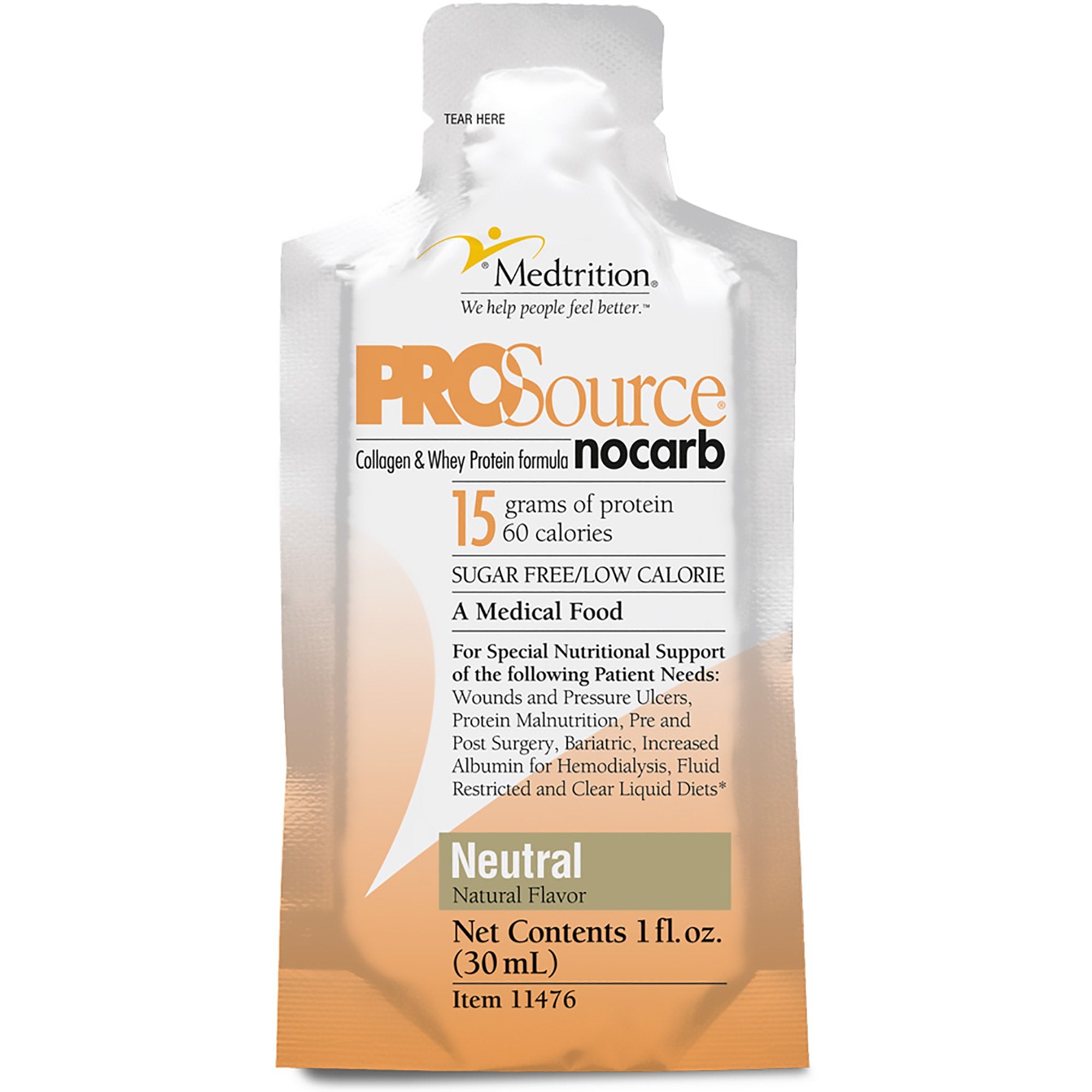 Medtrition/National Nutrition - Oral Supplement ProSource™ NoCarb Neutral Flavor Liquid 1 oz. Pouch [100/CS]