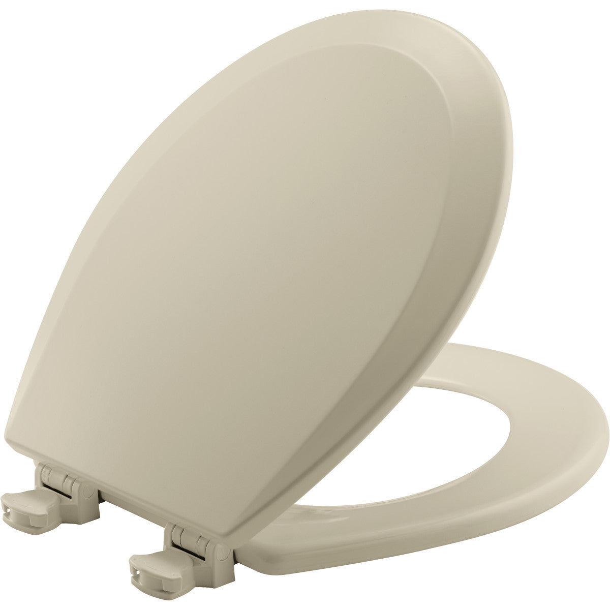 Bemis Round Enameled Wood Toilet Seat in Bone with Easy•Clean® Hinge