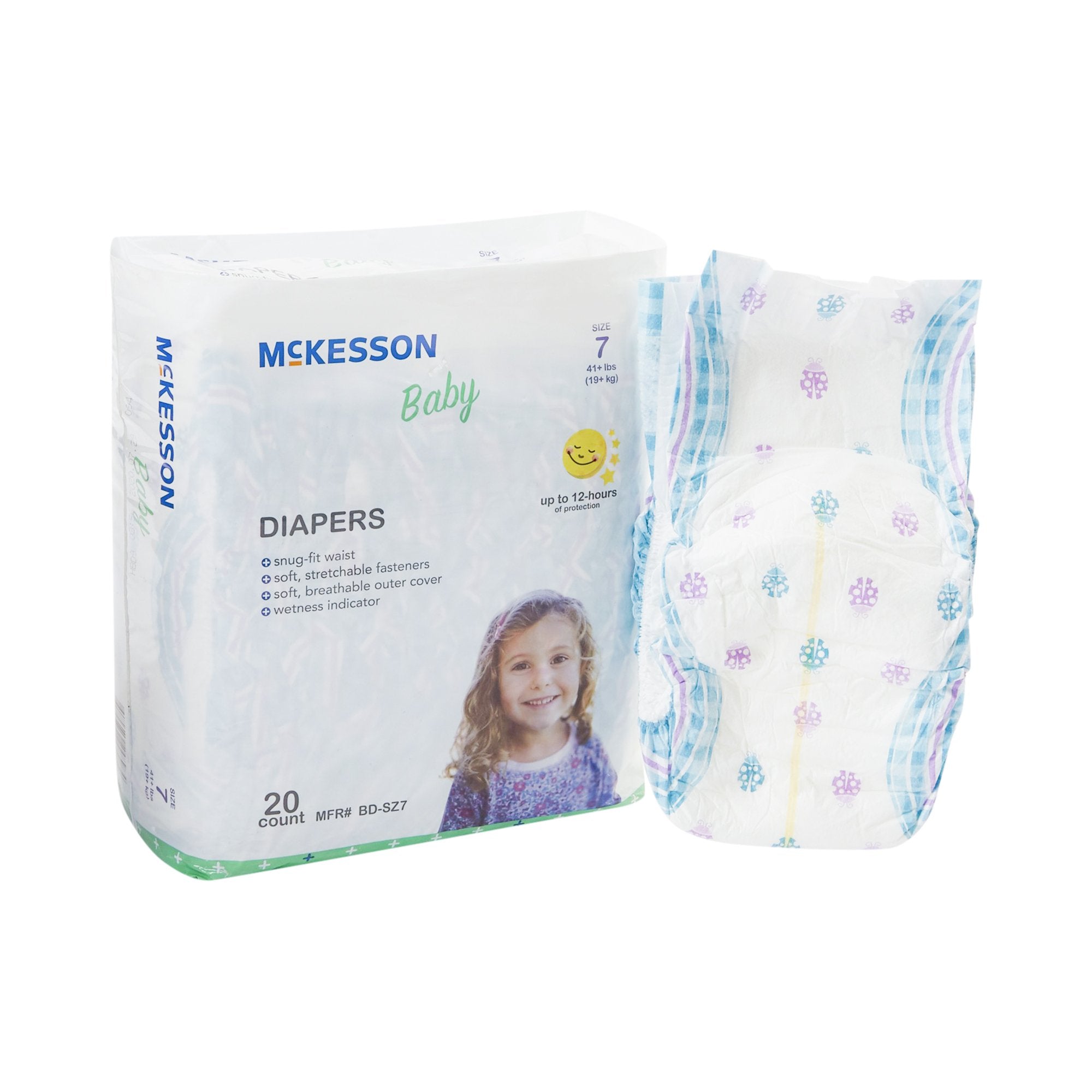 McKesson Brand - Unisex Baby Diaper McKesson Size 7 Disposable Heavy Absorbency [4/CS]