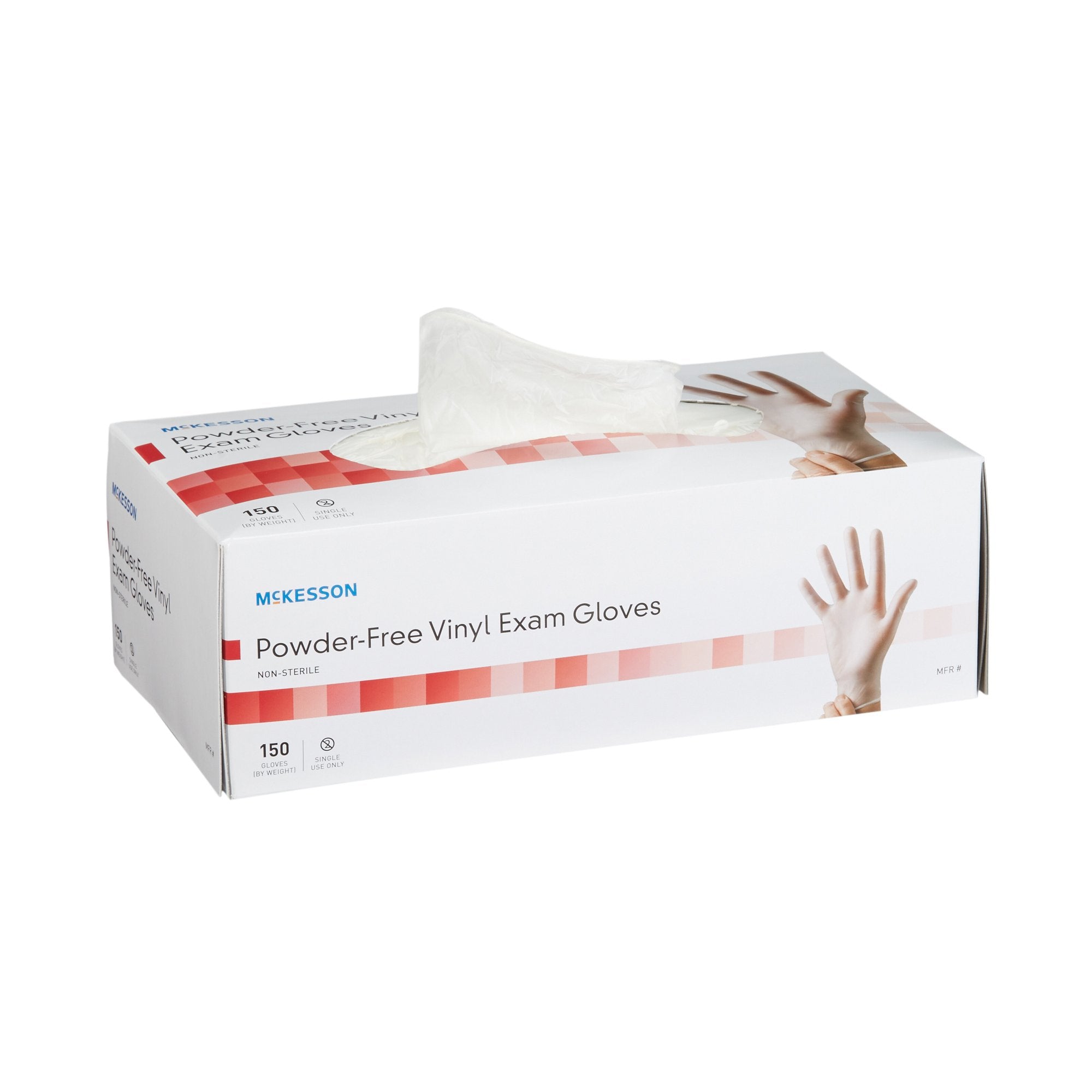 McKesson Brand - Exam Glove McKesson X-Small NonSterile Vinyl Standard Cuff Length Smooth Clear Not Rated [1500/CS]