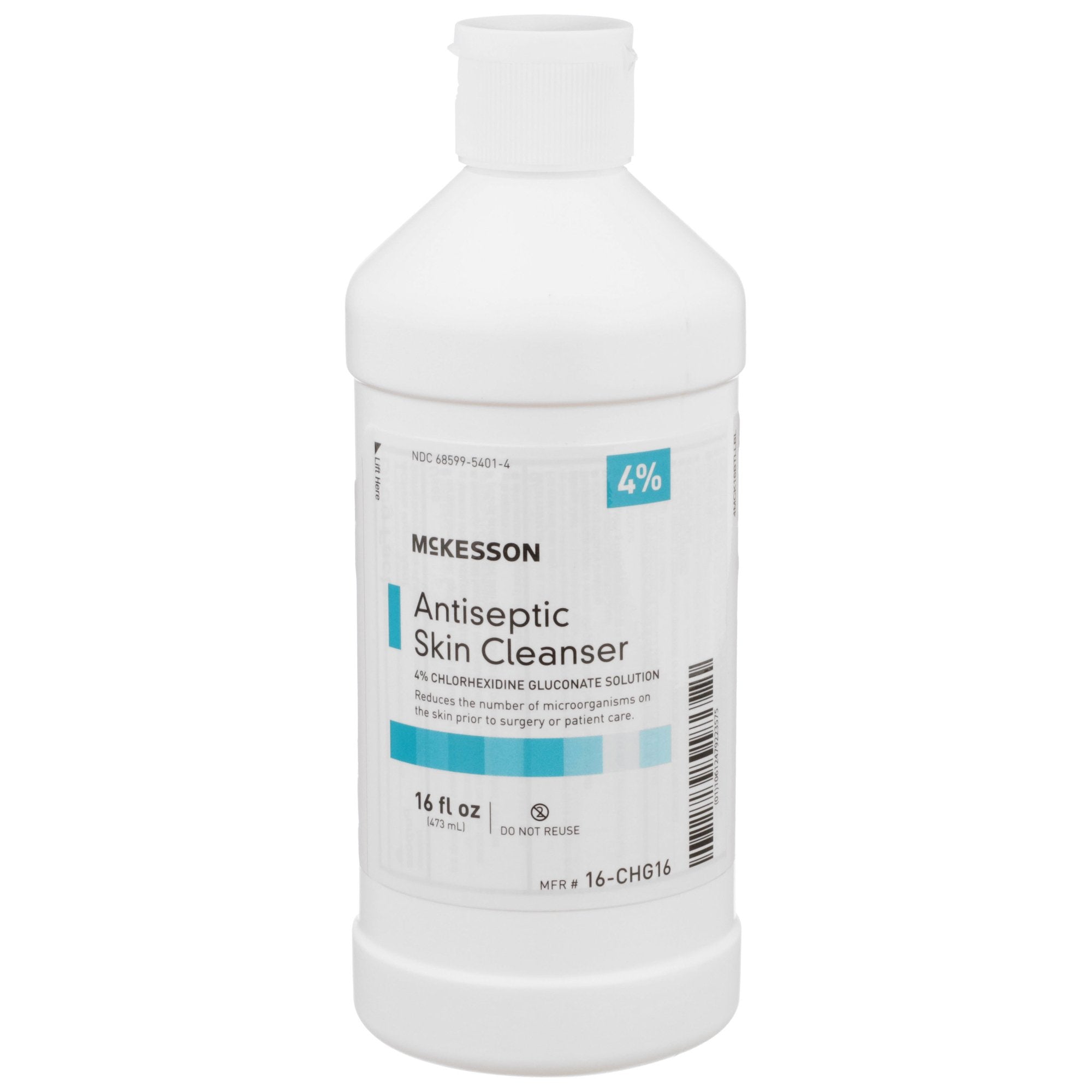 McKesson Brand - Antiseptic Skin Cleanser McKesson 16 oz. Flip-Top Bottle 4% Strength CHG (Chlorhexidine Gluconate) / Isopropyl Alcohol NonSterile [12/CS]