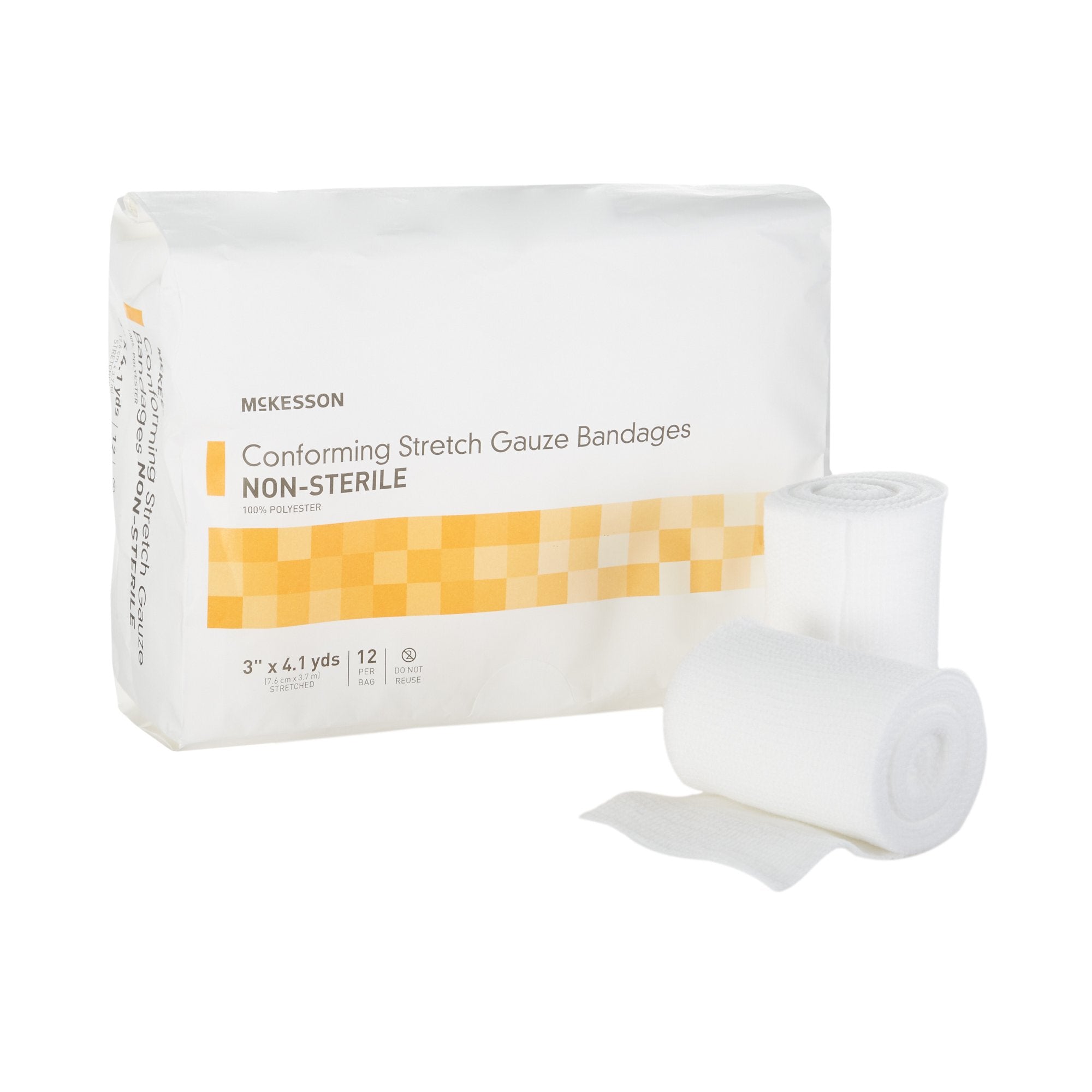 McKesson Brand - Conforming Bandage McKesson 3 Inch X 4-1/10 Yard NonSterile 12 per Pack [96/CS] (993033_CS)