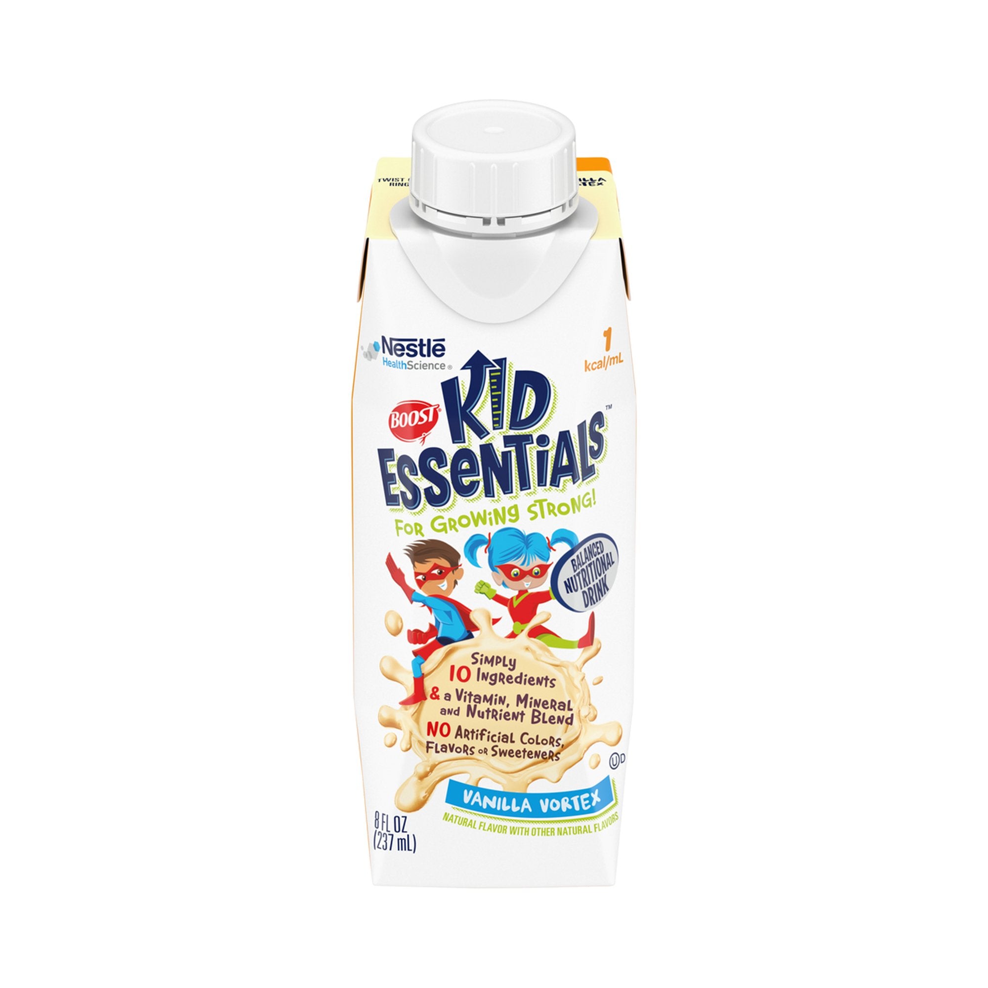 Nestle Healthcare Nutrition - Pediatric Oral Supplement Boost® Kid Essentials™ 1.0 Vanilla Vortex Flavor 8 oz. Carton Liquid Vitamins / Minerals [24/CS]