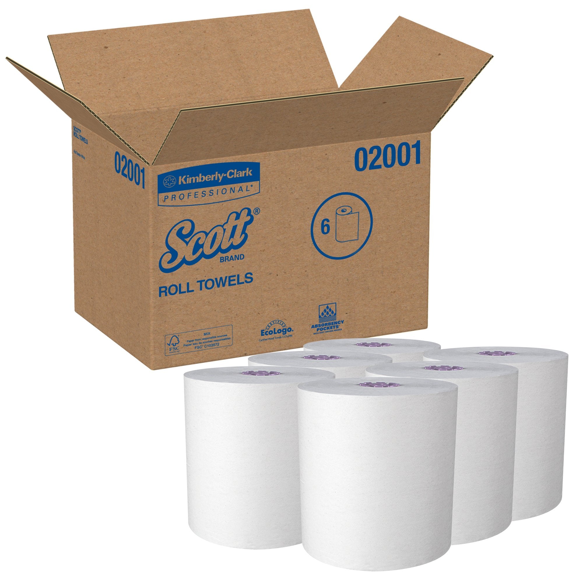 Kimberly Clark - Paper Towel Scott® Essential Hardwound Roll 8 Inch X 950 Foot [6/CS]