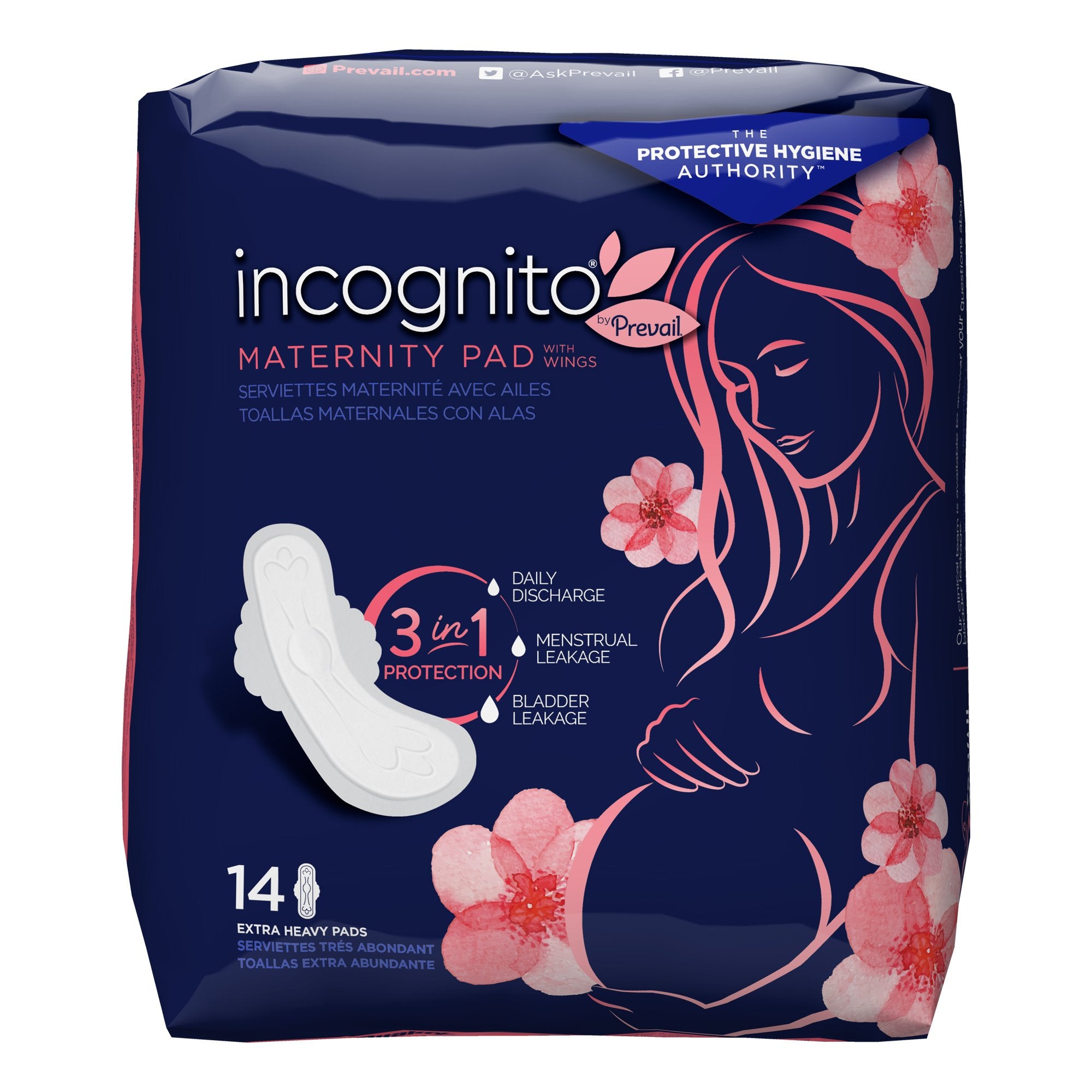 First Quality - Maternity Pad incognito® by Prevail Maternity Pad with Wings Heavy Absorbency [84/CS]