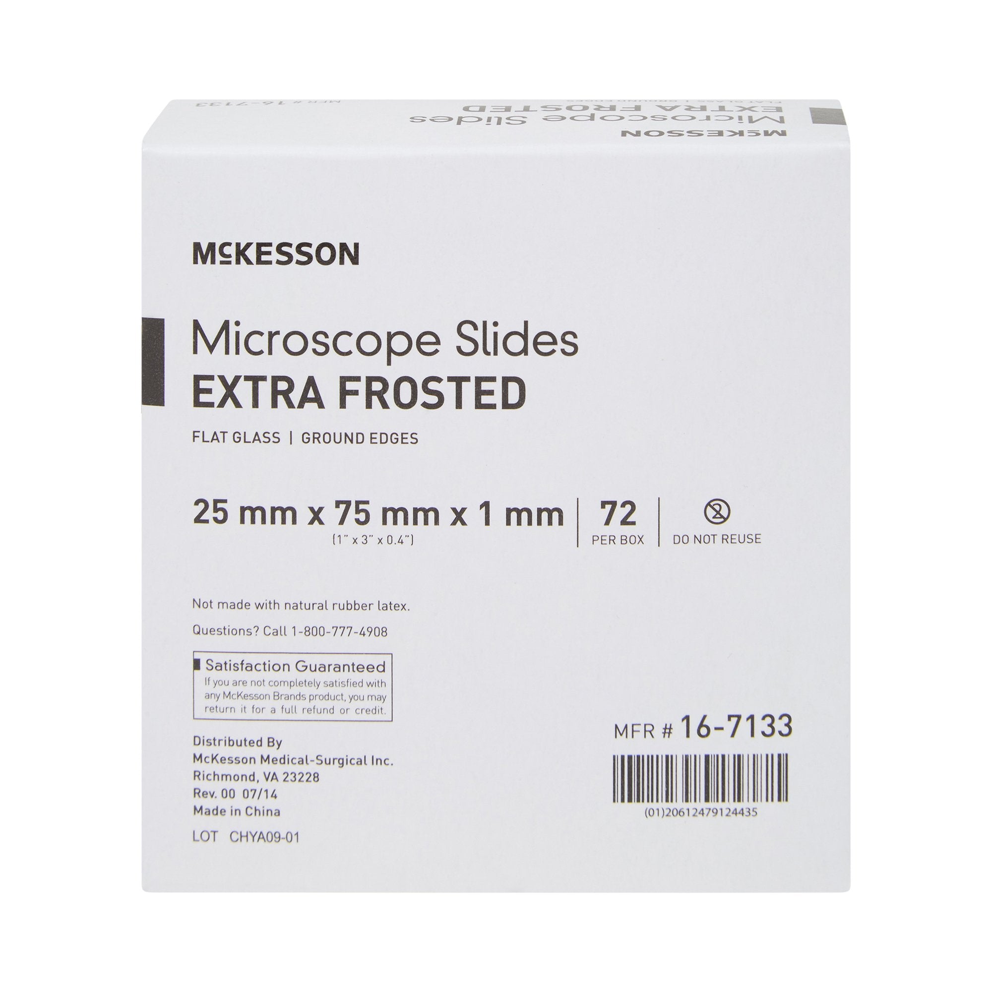 McKesson Brand - Microscope Slide McKesson 1 X 3 Inch X 1 mm Extra-Frosted End [20/CS]