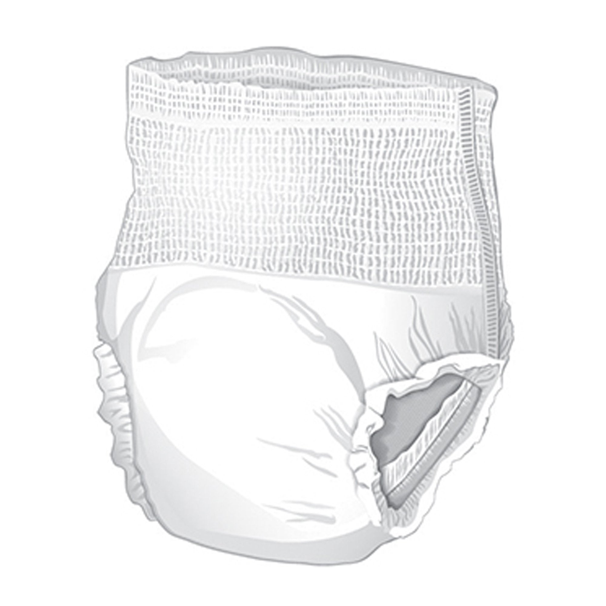 McKesson Brand - Unisex Adult Absorbent Underwear McKesson Pull On with Tear Away Seams X-Large Disposable Heavy Absorbency [48/CS]