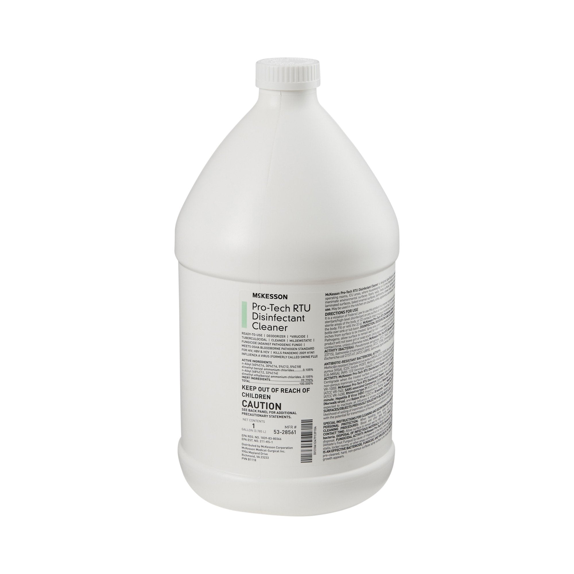 McKesson Brand - McKesson Pro-Tech Surface Disinfectant Cleaner Quaternary Based J-Fill® Dispensing Systems Liquid 1 gal. Jug Floral Scent NonSterile [4/CS]