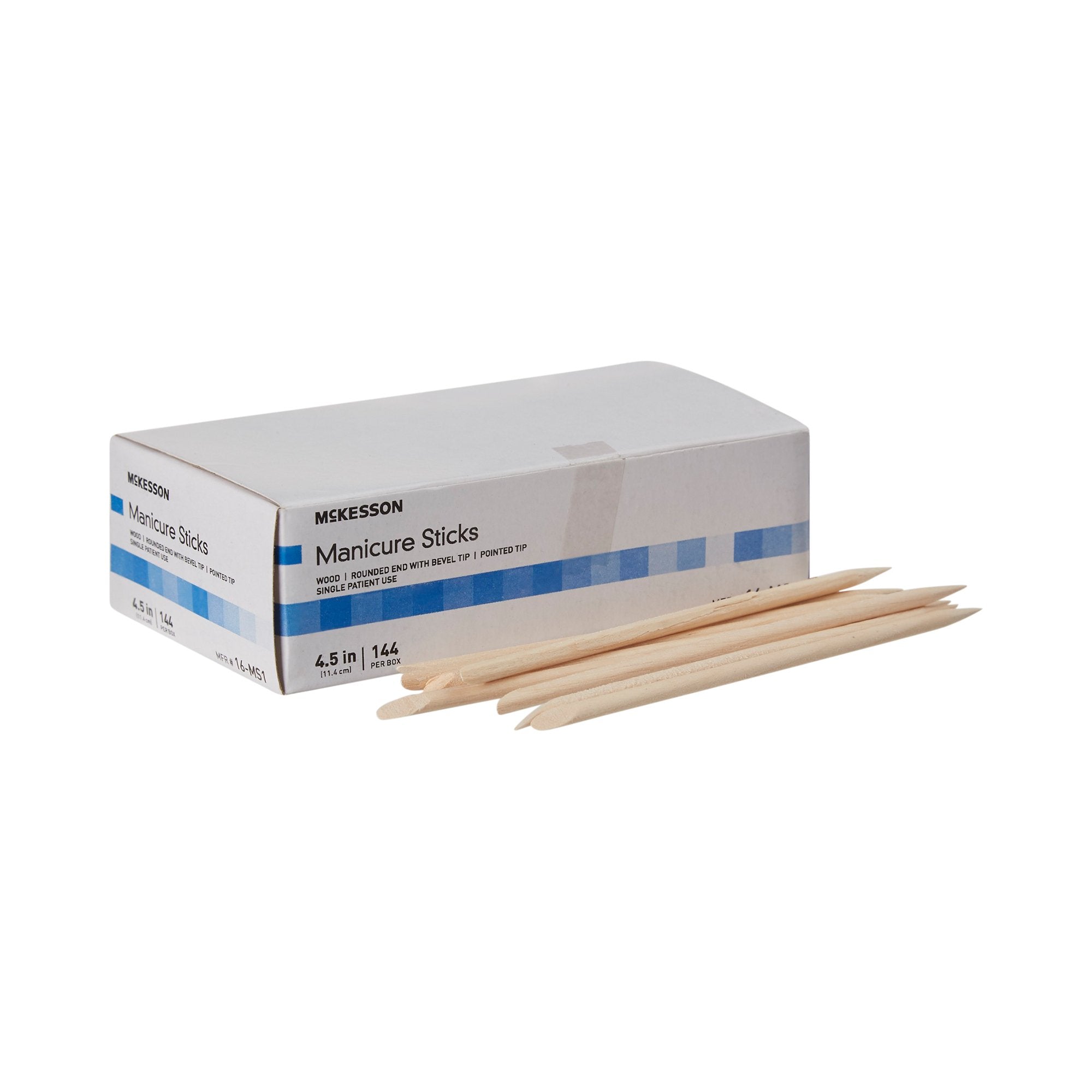 McKesson Brand - Manicure Stick McKesson 4.5 Inch 100% White Birch [7200/CS]