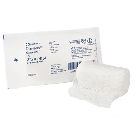 Cardinal - Fluff Bandage Roll Dermacea™ 3 Inch X 4-1/8 Yard 3-Ply Sterile 1 per Pouch [96/CS]