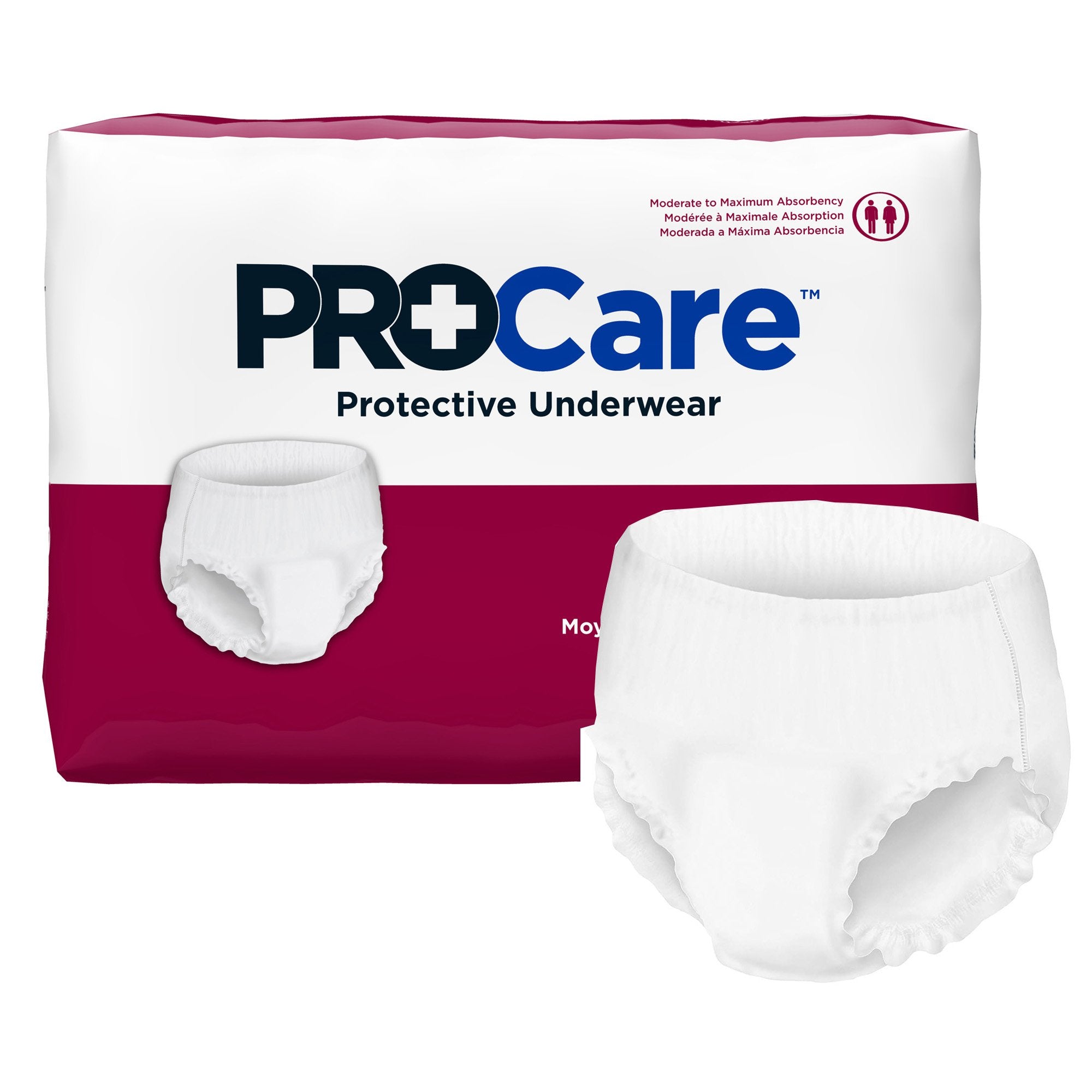 First Quality - Unisex Adult Absorbent Underwear ProCare™ Pull On with Tear Away Seams Medium Disposable Moderate Absorbency [80/CS]