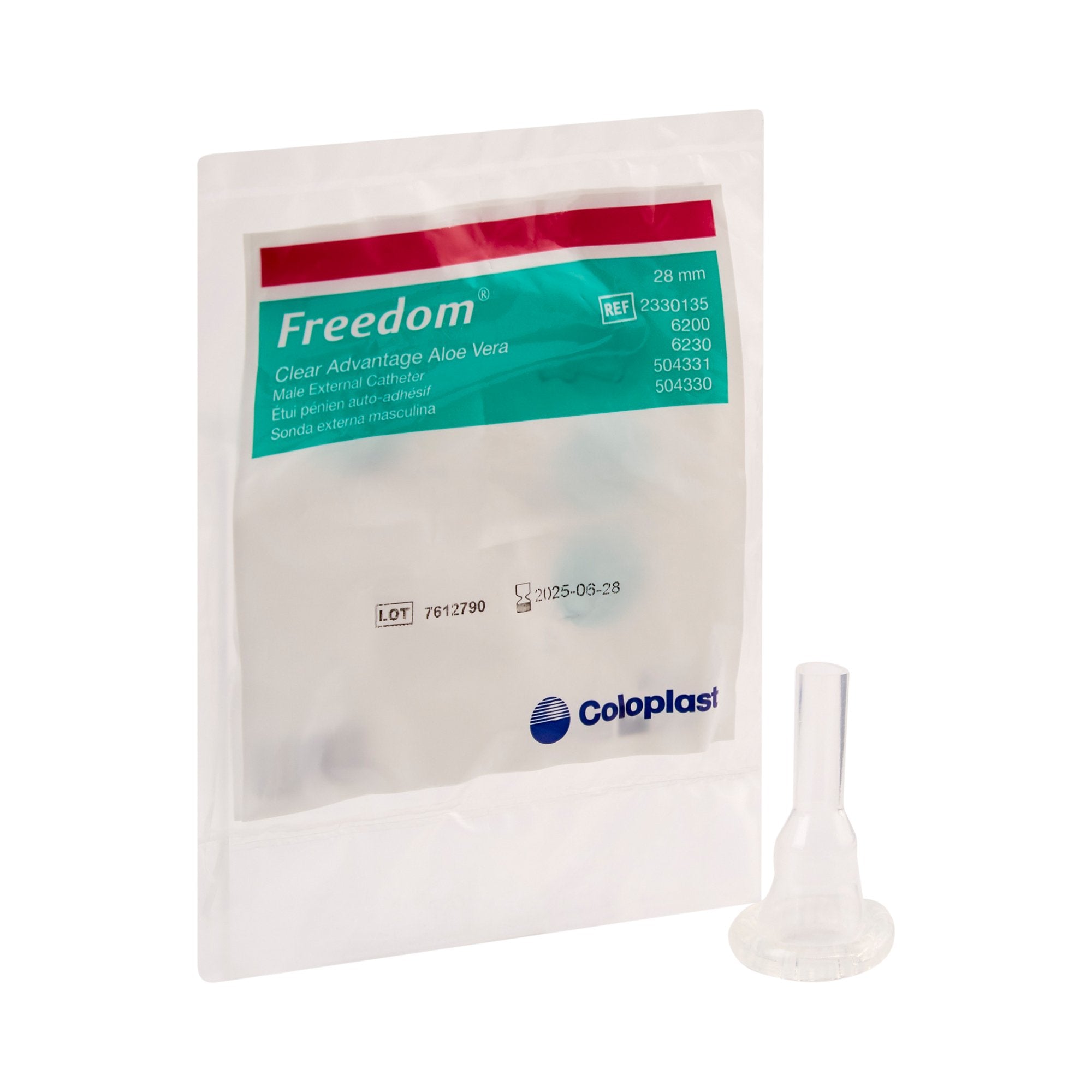 Coloplast - Male External Catheter Clear Advantage® Self-Adhesive Strip Silicone Medium [100/CS]