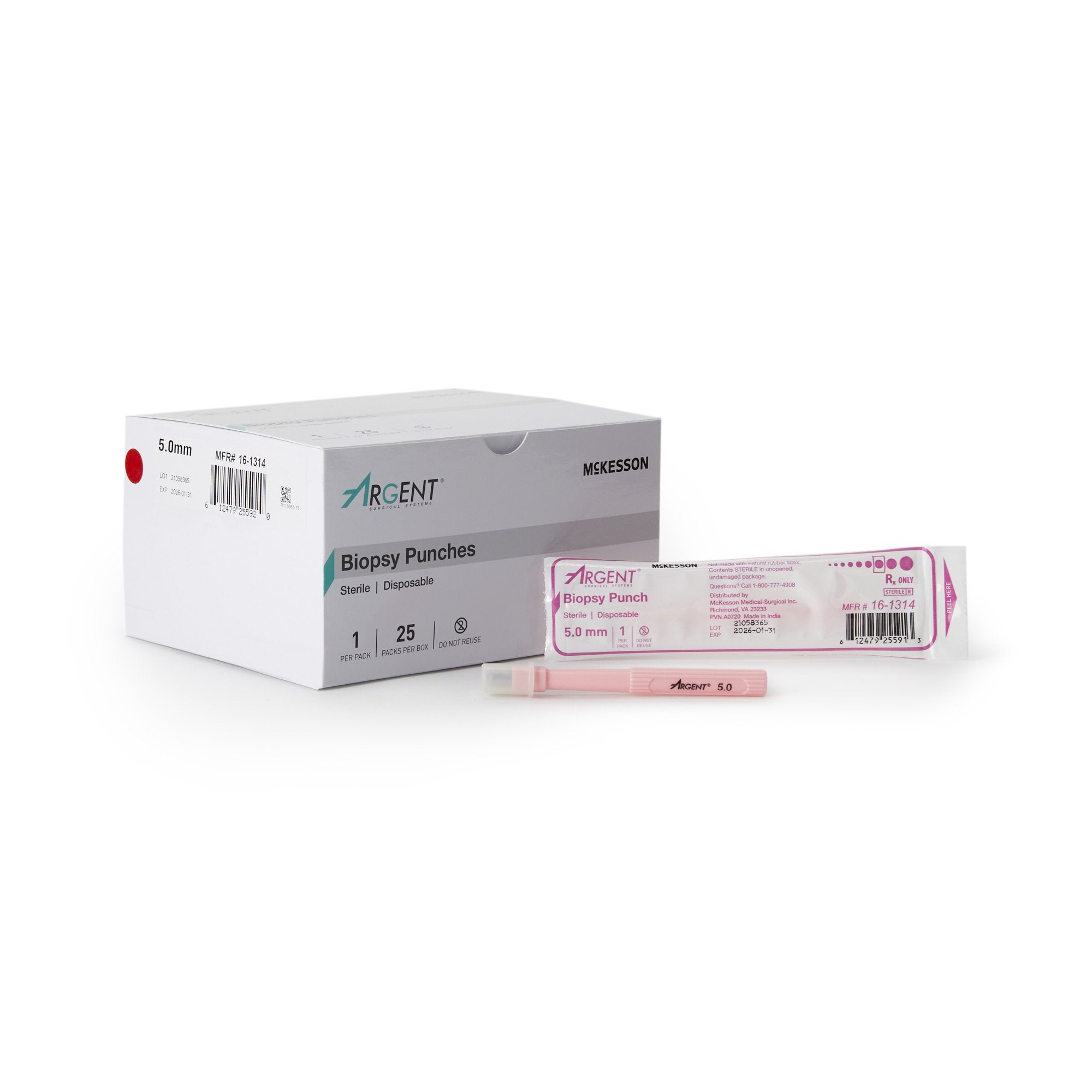 McKesson Brand - Biopsy Punch McKesson Argent™ Dermal 5 mm [100/CS]