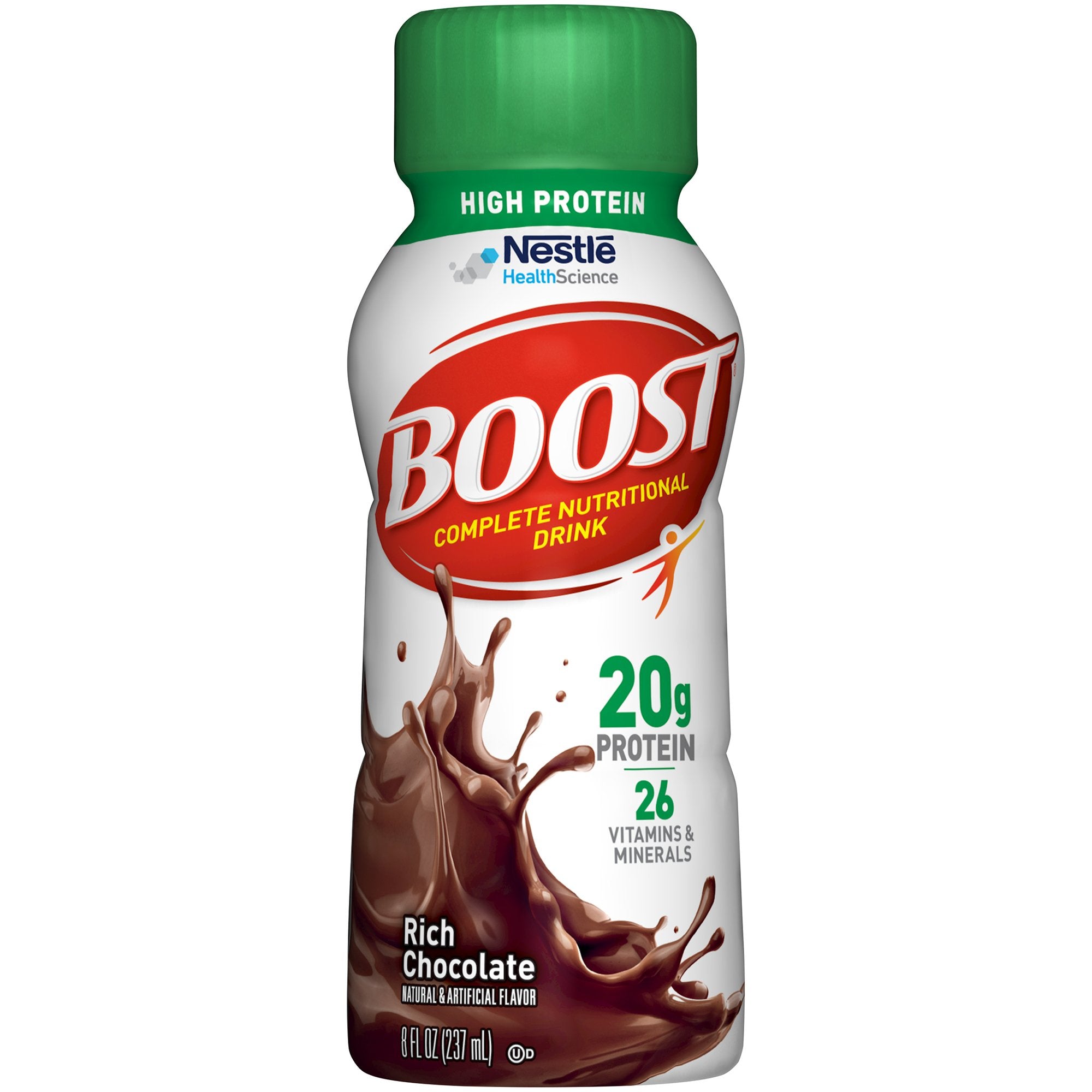 Nestle Clinical Nutritional - Oral Supplement Boost® High Protein Rich Chocolate Flavor Liquid 8 oz. Bottle [24/CS] (1199429_CS)